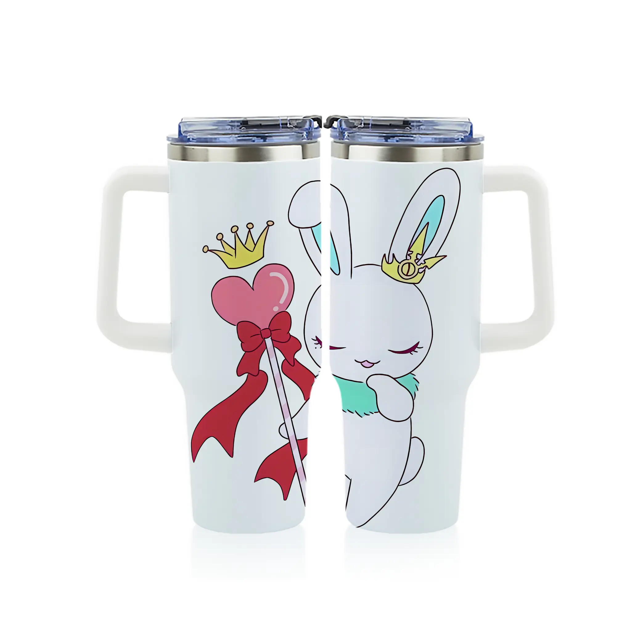 カードキャプターさくら グッズ,モモ - 1200mL フルプリント車用タンブラー ・ 304ステンレス 内側 ・ 201ステンレス 外側 ・ 保温 保冷 ・ 通勤 ドライブ アウトドア用