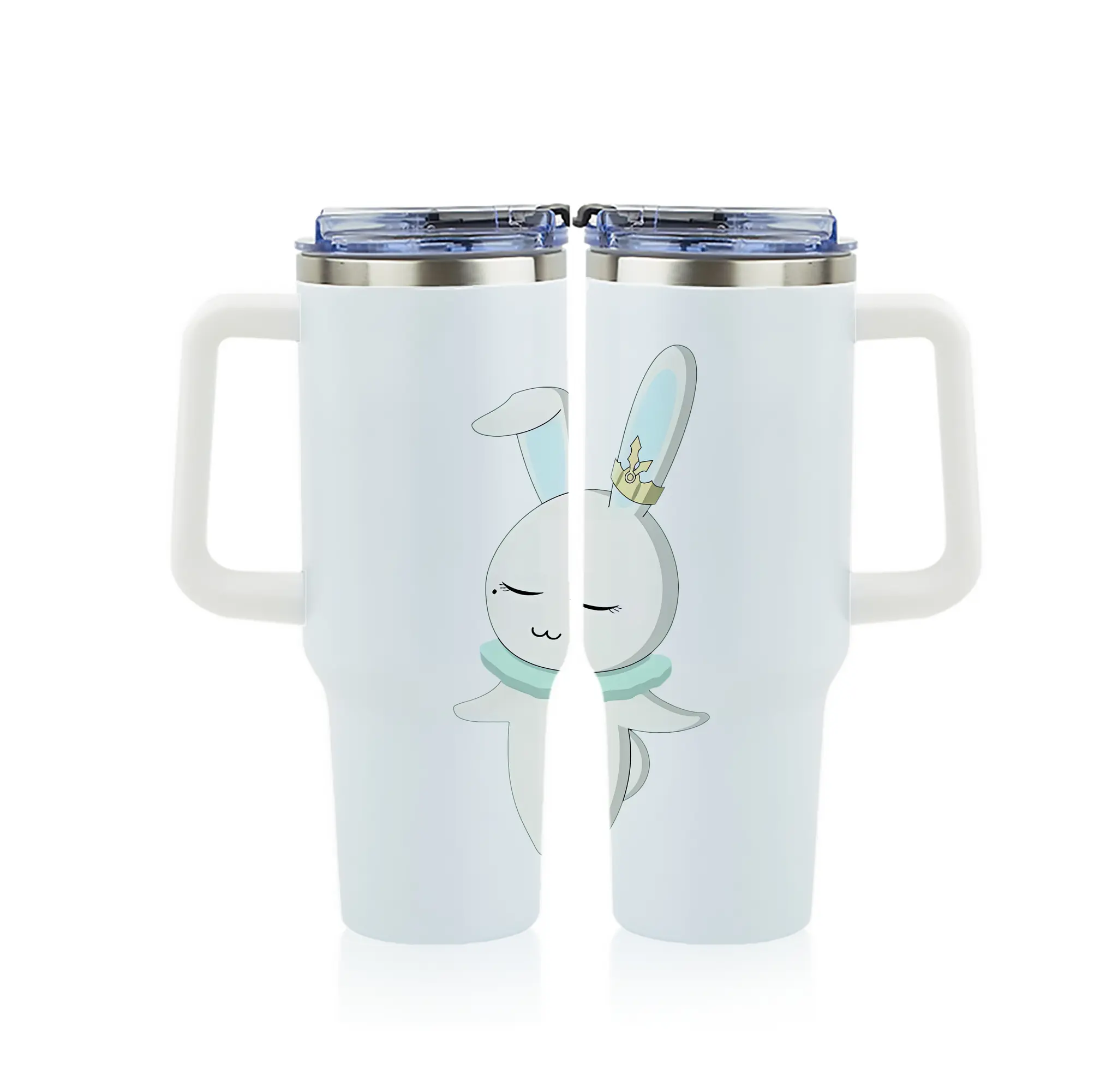 カードキャプターさくら グッズ,モモ - 1200mL フルプリント車用タンブラー ・ 304ステンレス 内側 ・ 201ステンレス 外側 ・ 保温 保冷 ・ 通勤 ドライブ アウトドア用