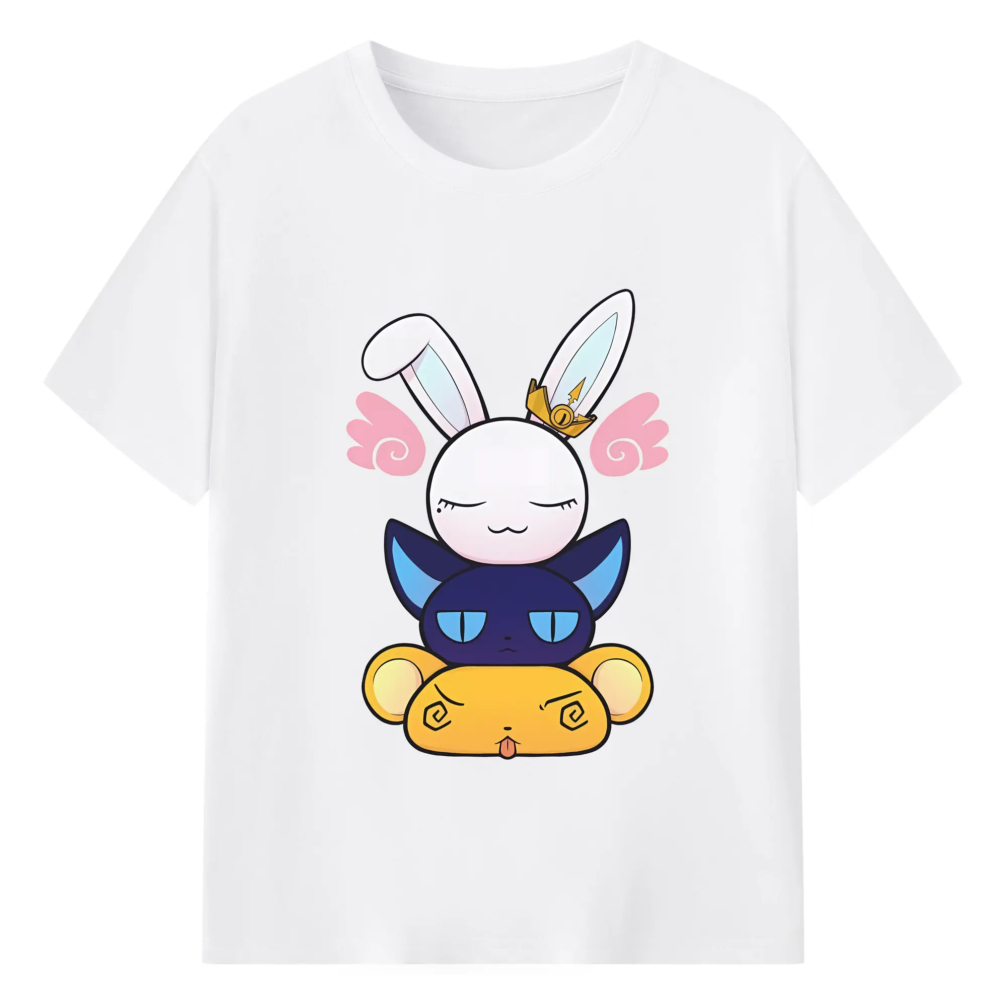 カードキャプターさくら グッズ,モモ - 綿100％ 半袖Tシャツ ・ フロントプリント ・ 快適 通気性 ・ 日常使い 散歩 スポーツ用