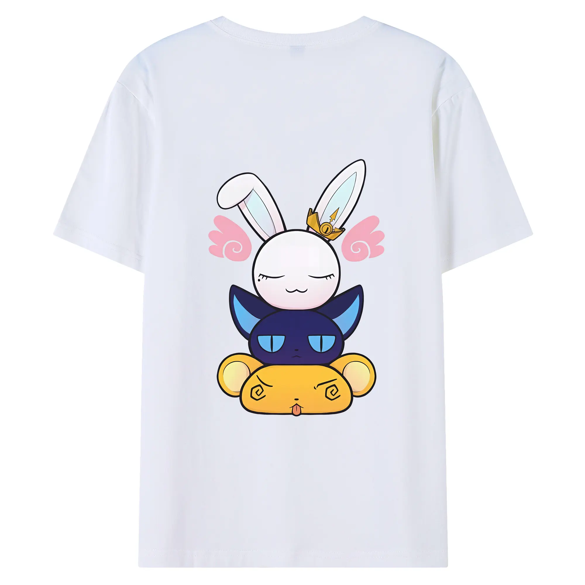 カードキャプターさくら グッズ,モモ - 綿100％ 半袖Tシャツ ・ バックプリント ・ 快適 通気性 ・ 日常使い 散歩 スポーツ用