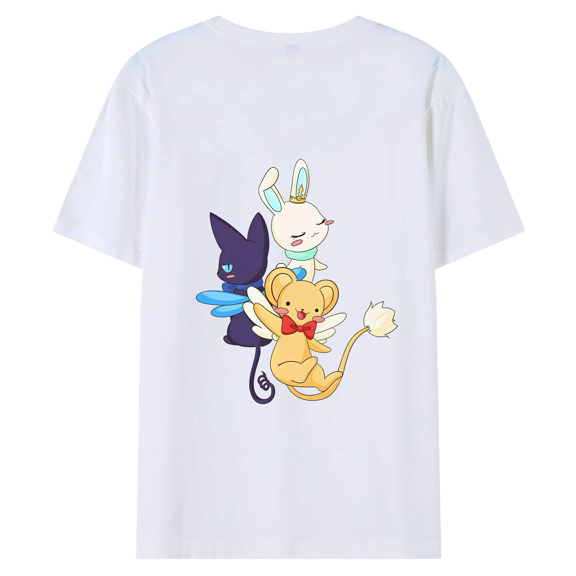 カードキャプターさくら グッズ,モモ - 綿100％ 半袖Tシャツ ・ バックプリント ・ 快適 通気性 ・ 日常使い 散歩 スポーツ用