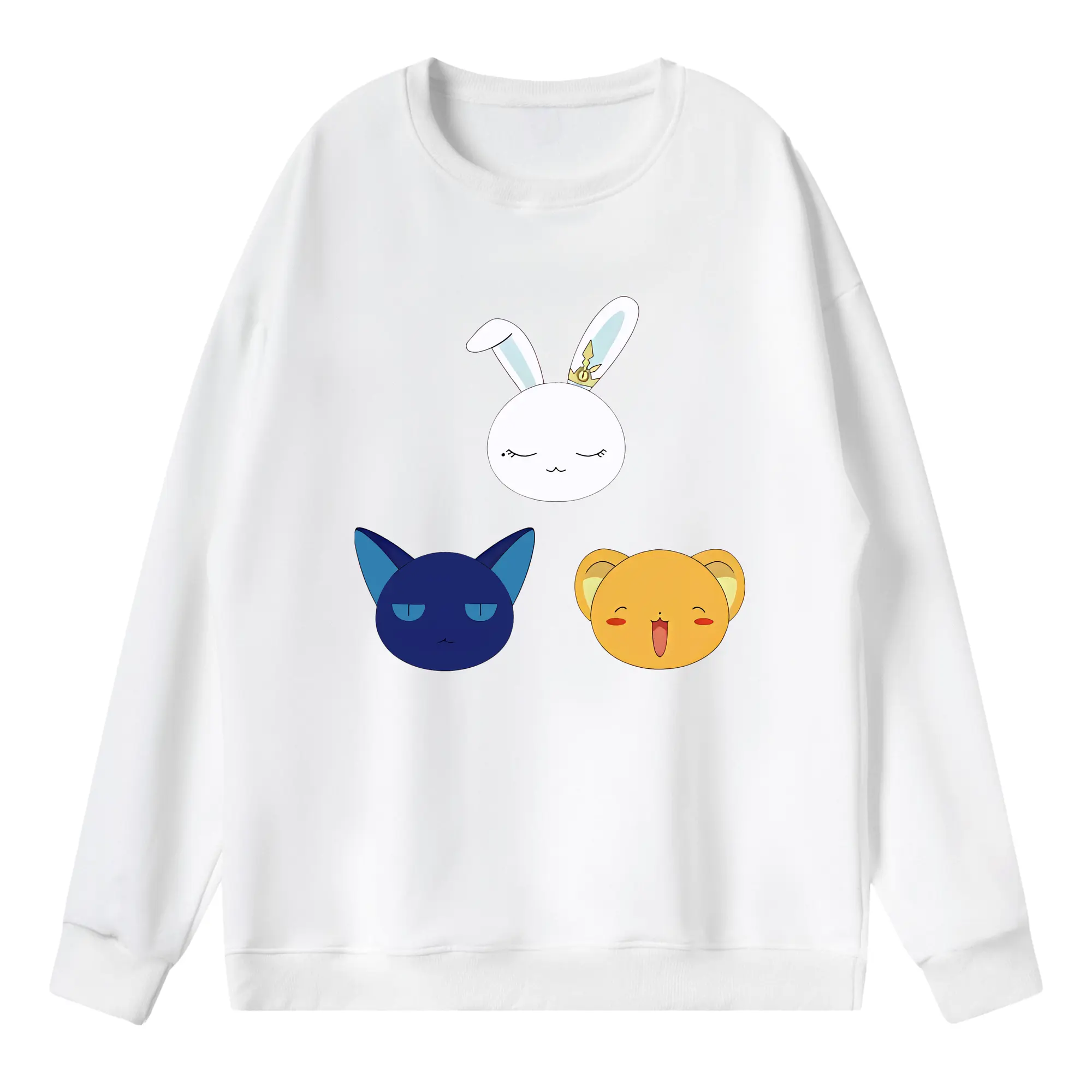 カードキャプターさくら グッズ,モモ - 薄手 クルーネック スウェット 裏毛260g · ポリエステル 春秋向け カジュアル 男女兼用 · トレーナー デイリー スポーツ 散歩に最適