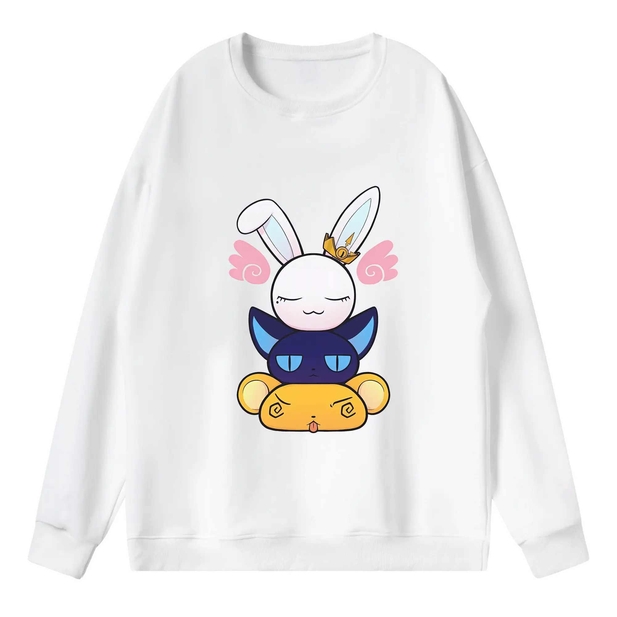 カードキャプターさくら グッズ,モモ - 薄手 クルーネック スウェット 裏毛260g · ポリエステル 春秋向け カジュアル 男女兼用 · トレーナー デイリー スポーツ 散歩に最適