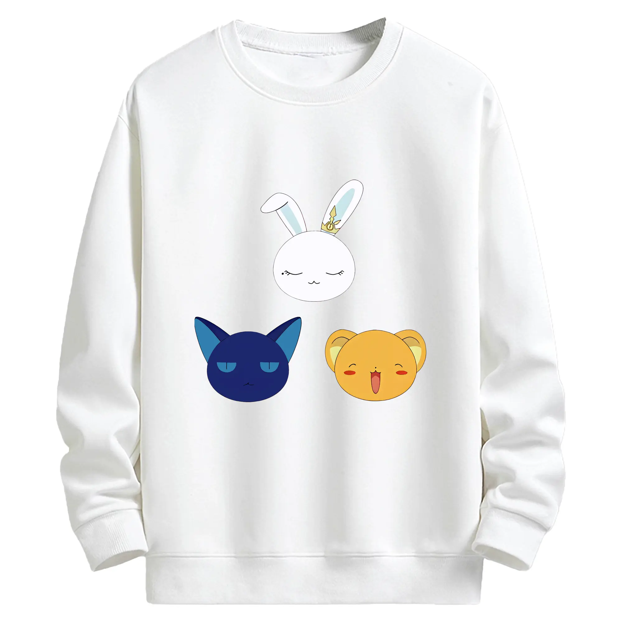 カードキャプターさくら グッズ,モモ - キッズ クルーネックスウェットシャツ ・ フロントプリント ・ 綿80％ ポリエステル20％ ・ 快適 通学 スポーツ 日常使い お散歩用