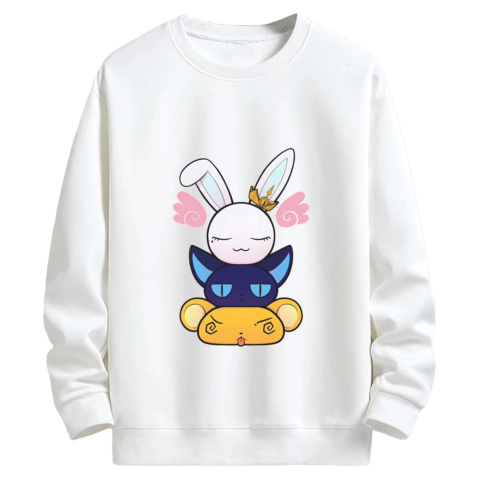 カードキャプターさくら グッズ,モモ - キッズ クルーネックスウェットシャツ ・ フロントプリント ・ 綿80％ ポリエステル20％ ・ 快適 通学 スポーツ 日常使い お散歩用