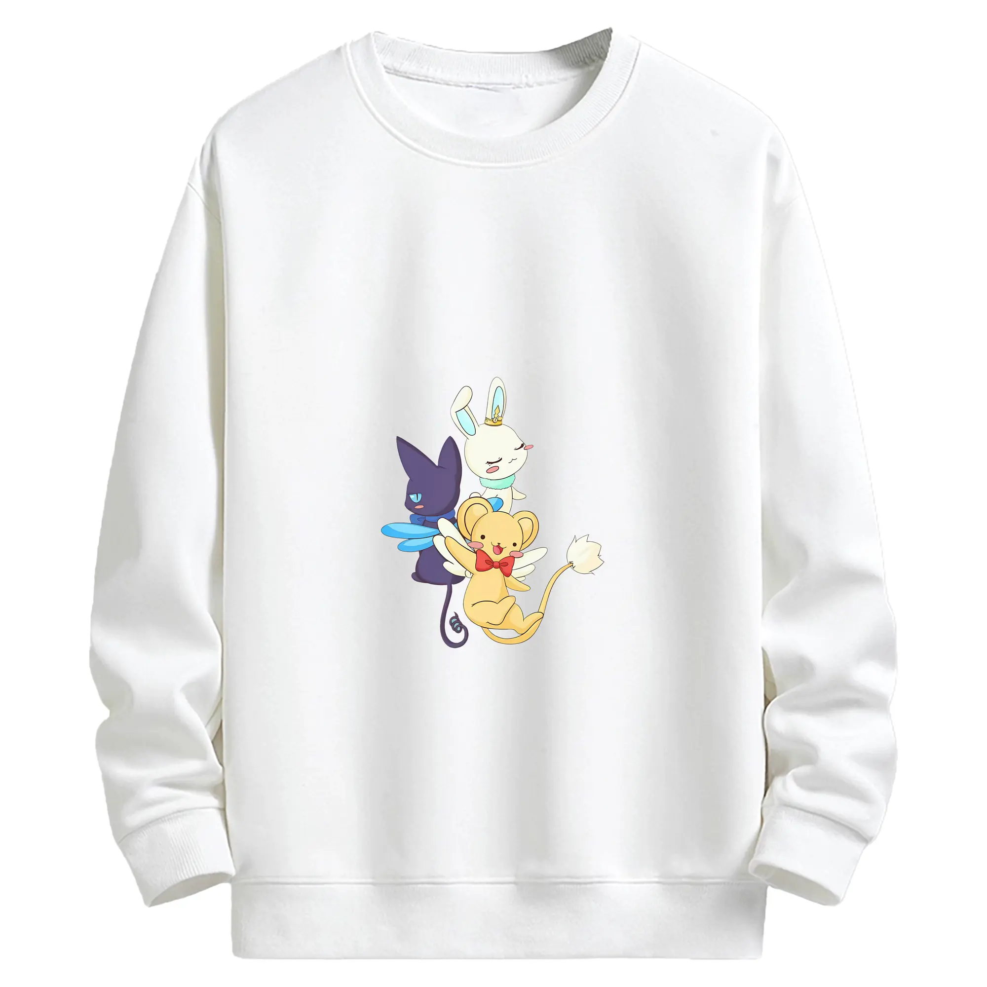 カードキャプターさくら グッズ,モモ - キッズ クルーネックスウェットシャツ ・ フロントプリント ・ 綿80％ ポリエステル20％ ・ 快適 通学 スポーツ 日常使い お散歩用