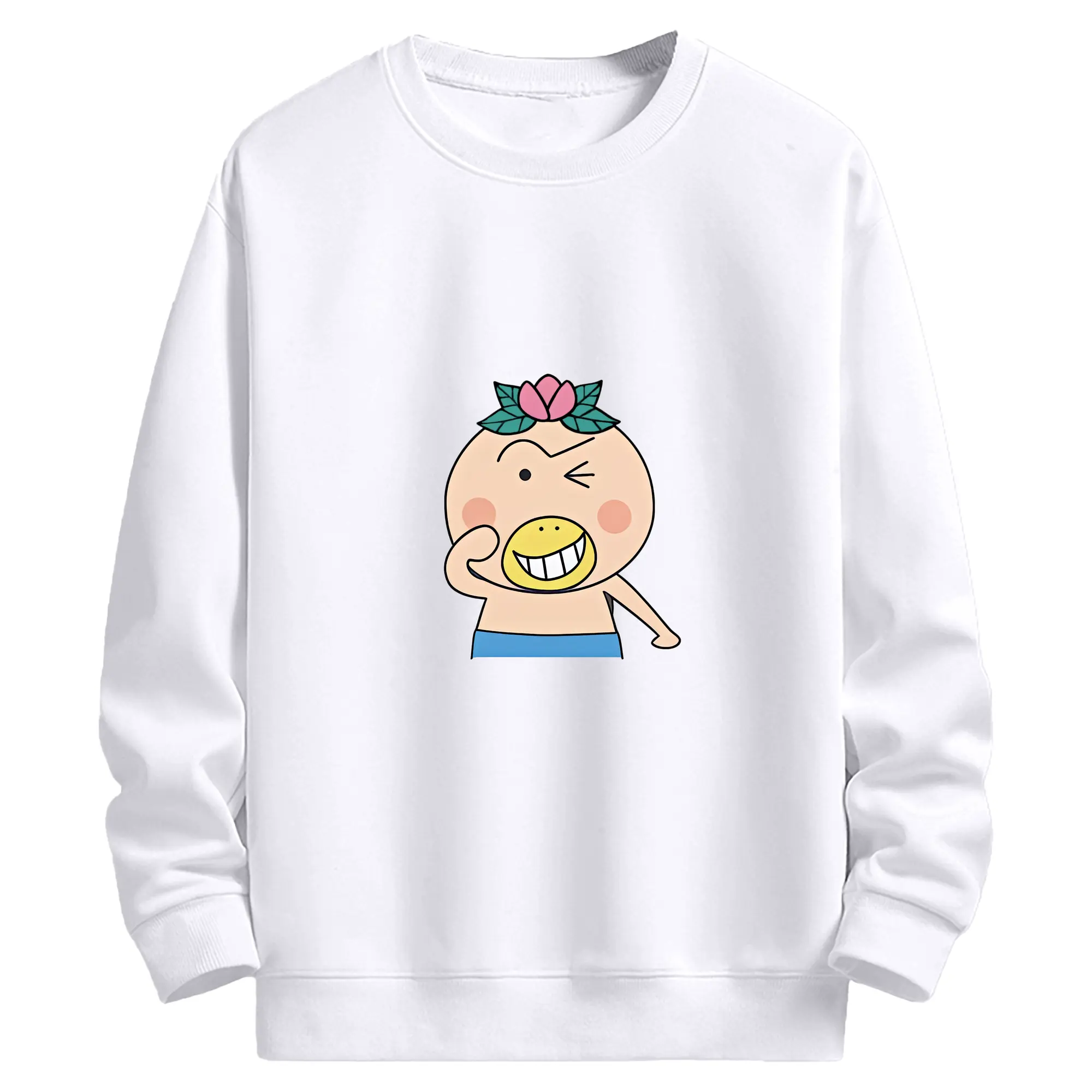 はなかっぱ グッズ,はなかっぱ - 高品質 クルーネック スウェット ・ コットン59％ ポリエステル41％ ・ ユニセックス 長袖 トレーナー ・ カジュアル デイリー スポーツ 散歩用