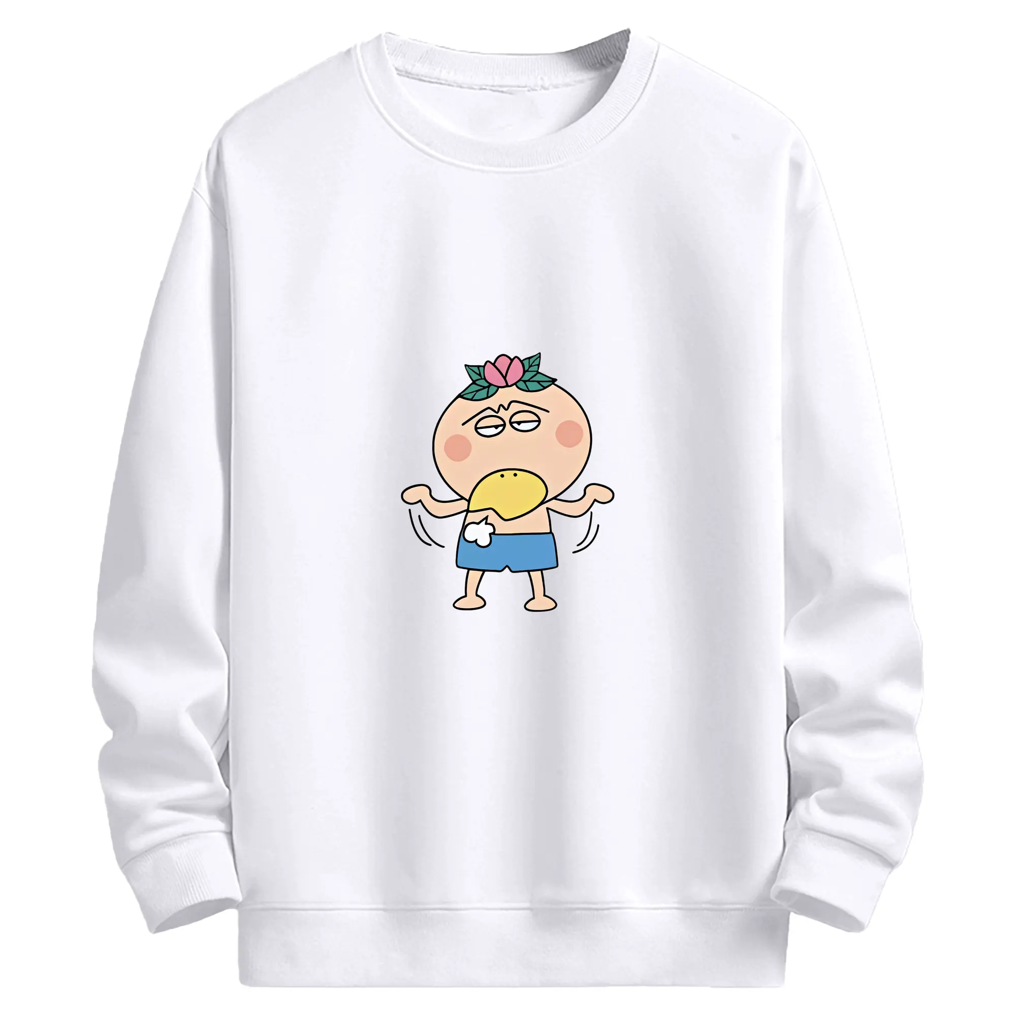 はなかっぱ グッズ,はなかっぱ - 高品質 クルーネック スウェット ・ コットン59％ ポリエステル41％ ・ ユニセックス 長袖 トレーナー ・ カジュアル デイリー スポーツ 散歩用