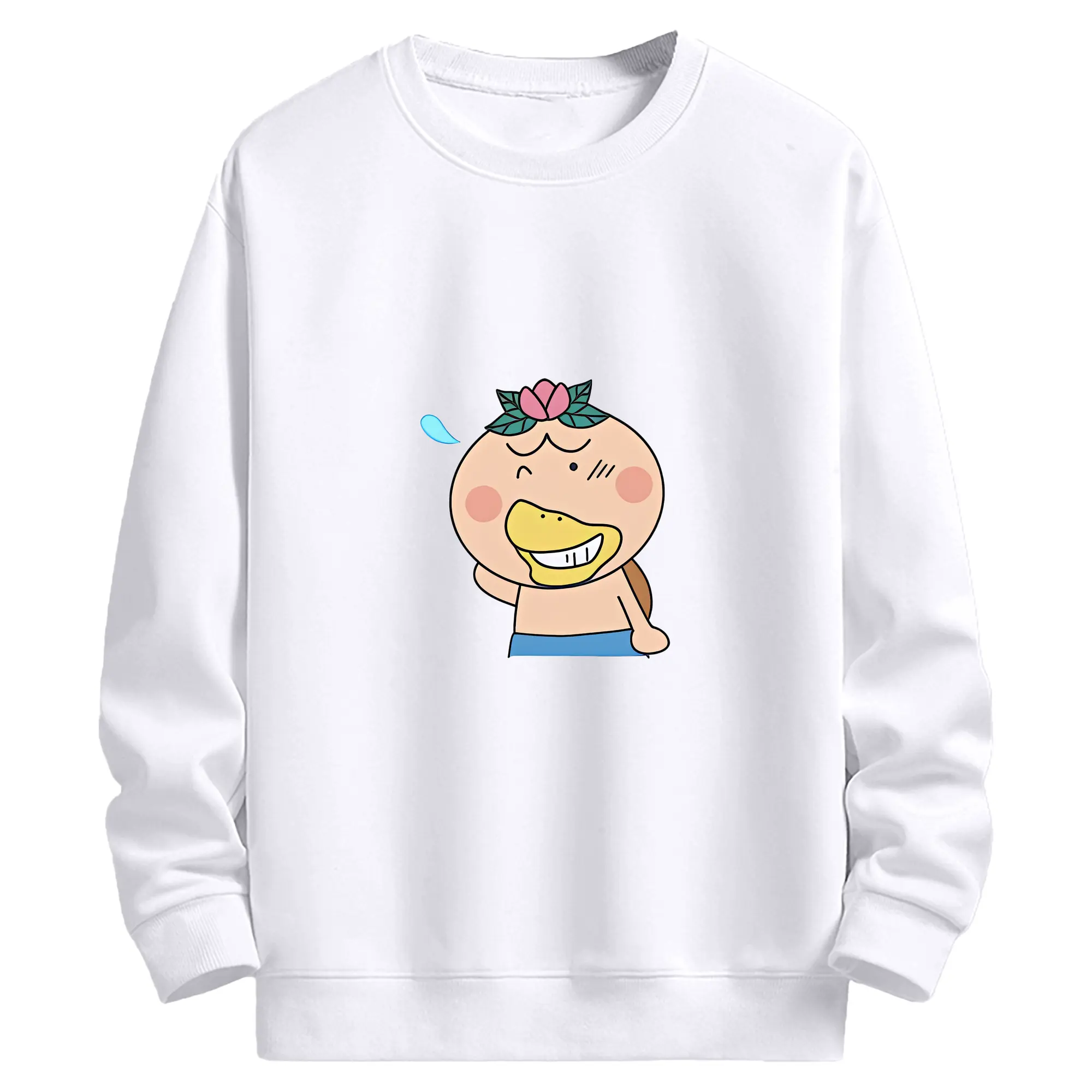 はなかっぱ グッズ,はなかっぱ - 高品質 クルーネック スウェット ・ コットン59％ ポリエステル41％ ・ ユニセックス 長袖 トレーナー ・ カジュアル デイリー スポーツ 散歩用