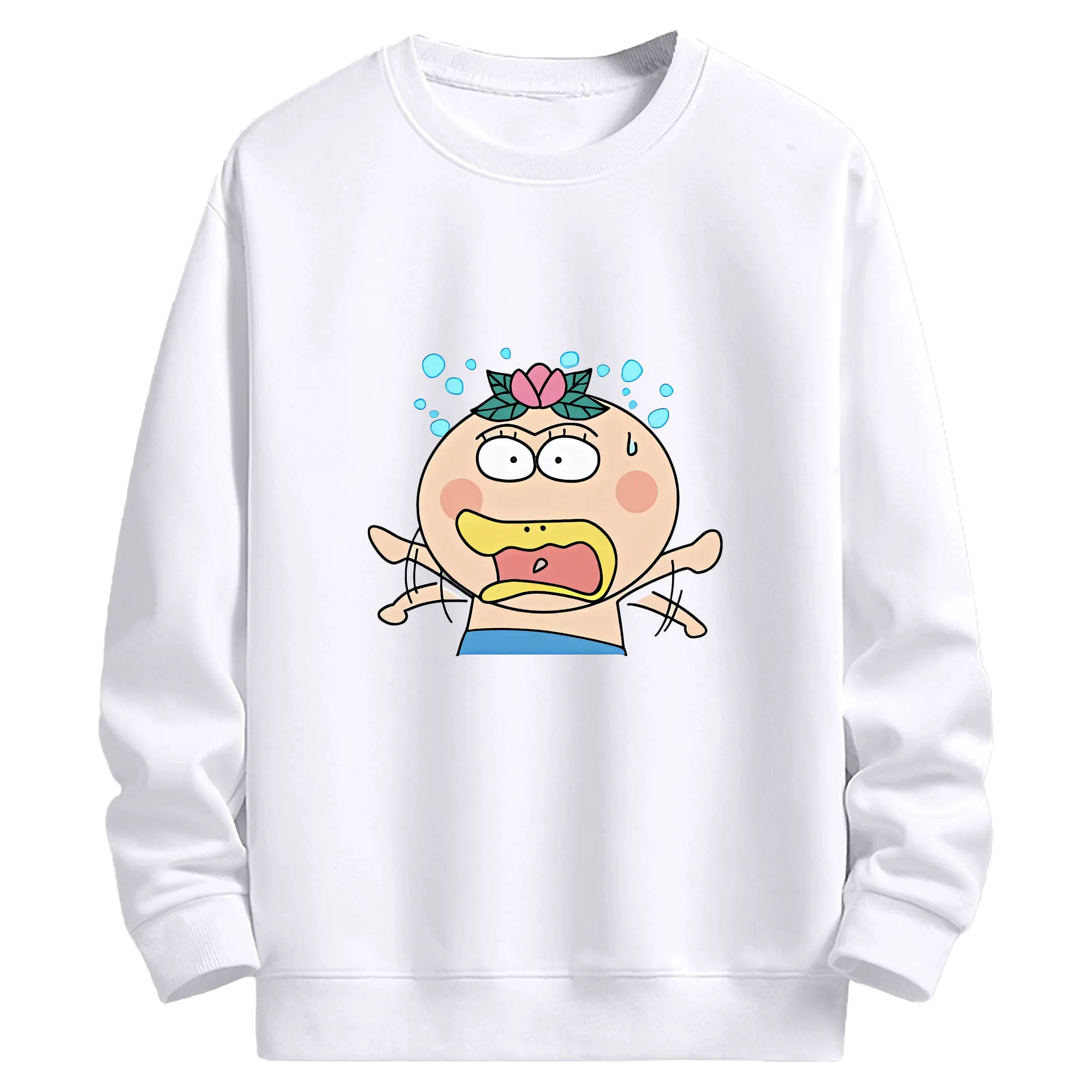 はなかっぱ グッズ,はなかっぱ - 高品質 クルーネック スウェット ・ コットン59％ ポリエステル41％ ・ ユニセックス 長袖 トレーナー ・ カジュアル デイリー スポーツ 散歩用