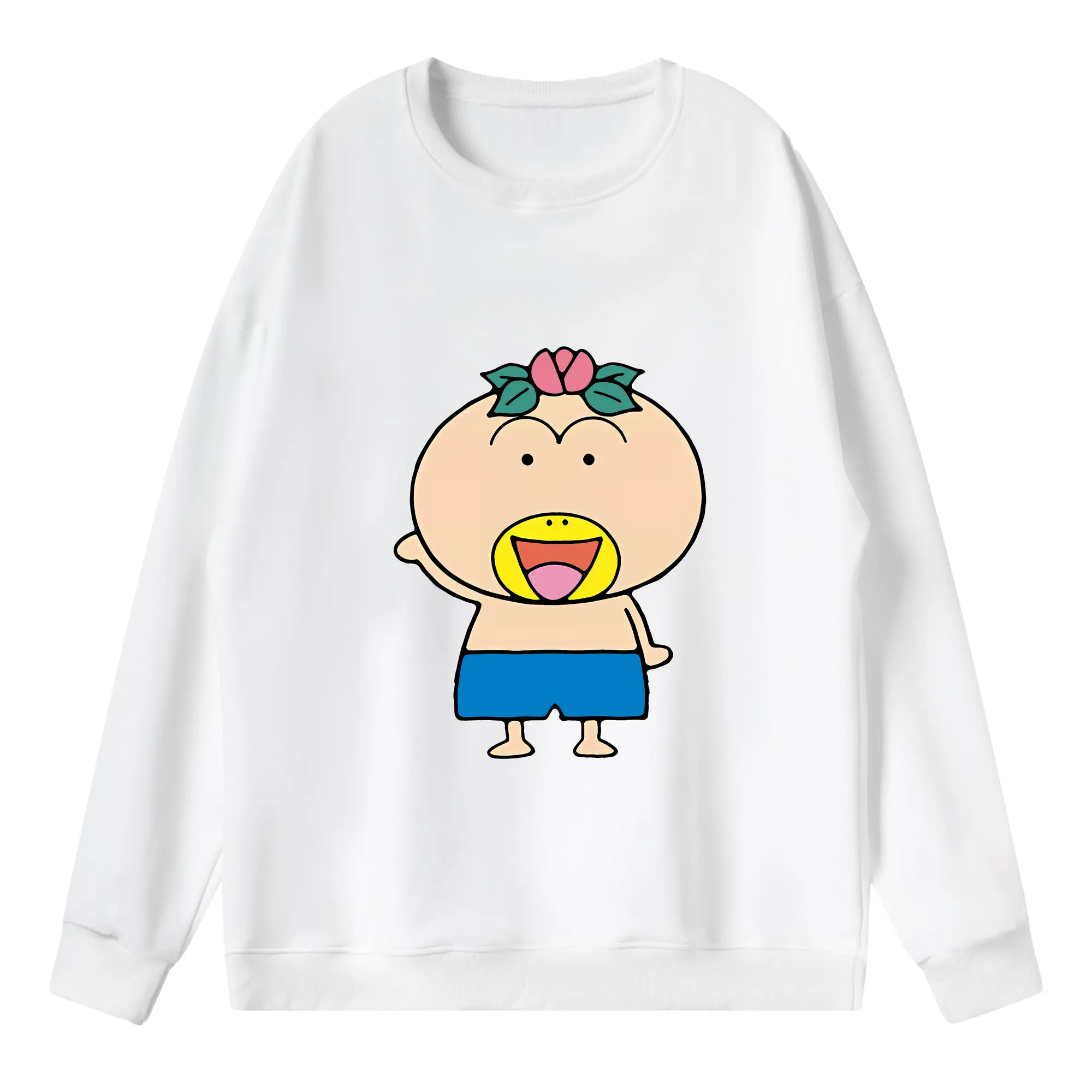 はなかっぱ グッズ,はなかっぱ - 薄手 クルーネック スウェット 裏毛260g · ポリエステル 春秋向け カジュアル 男女兼用 · トレーナー デイリー スポーツ 散歩に最適