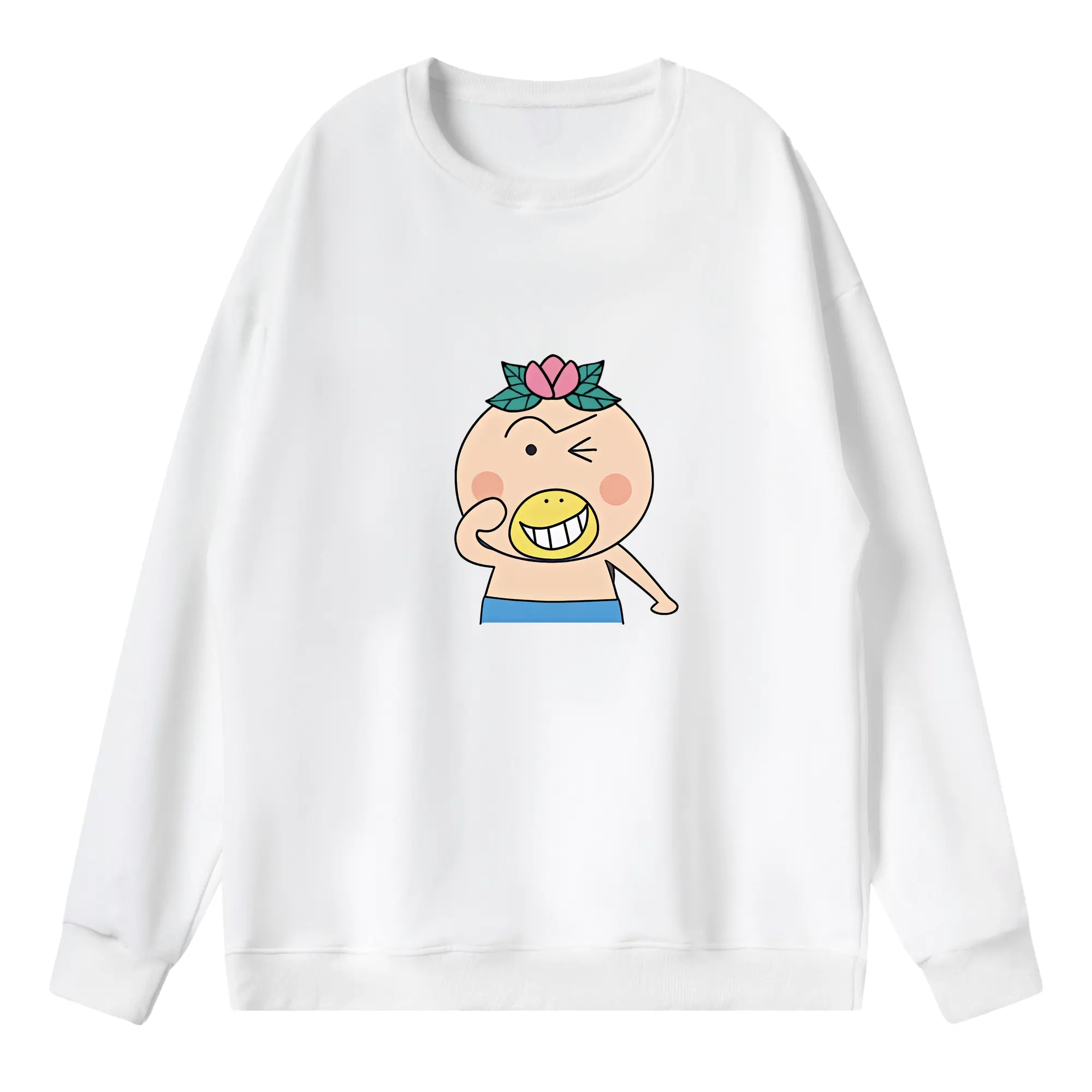 はなかっぱ グッズ,はなかっぱ - 薄手 クルーネック スウェット 裏毛260g · ポリエステル 春秋向け カジュアル 男女兼用 · トレーナー デイリー スポーツ 散歩に最適