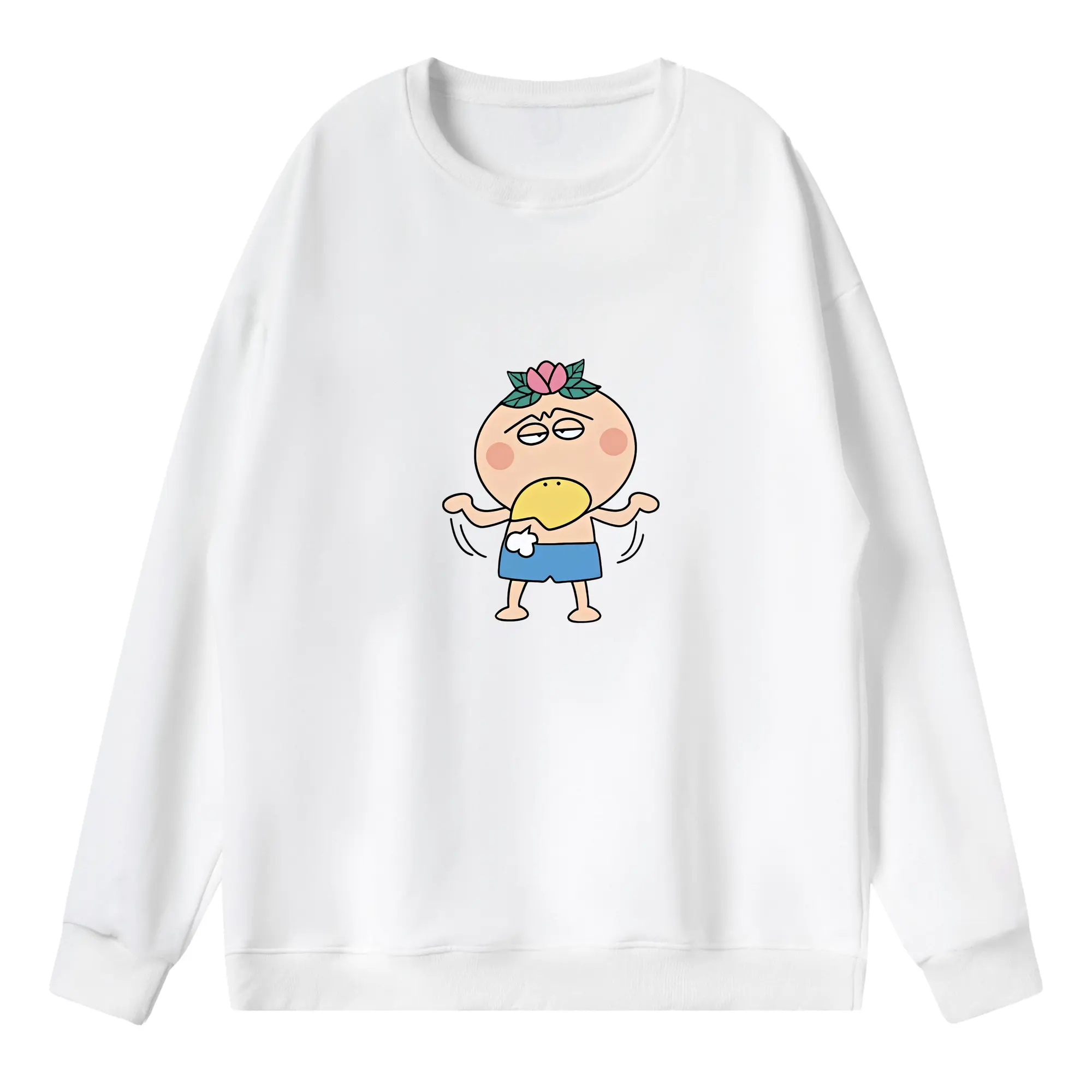 はなかっぱ グッズ,はなかっぱ - 薄手 クルーネック スウェット 裏毛260g · ポリエステル 春秋向け カジュアル 男女兼用 · トレーナー デイリー スポーツ 散歩に最適