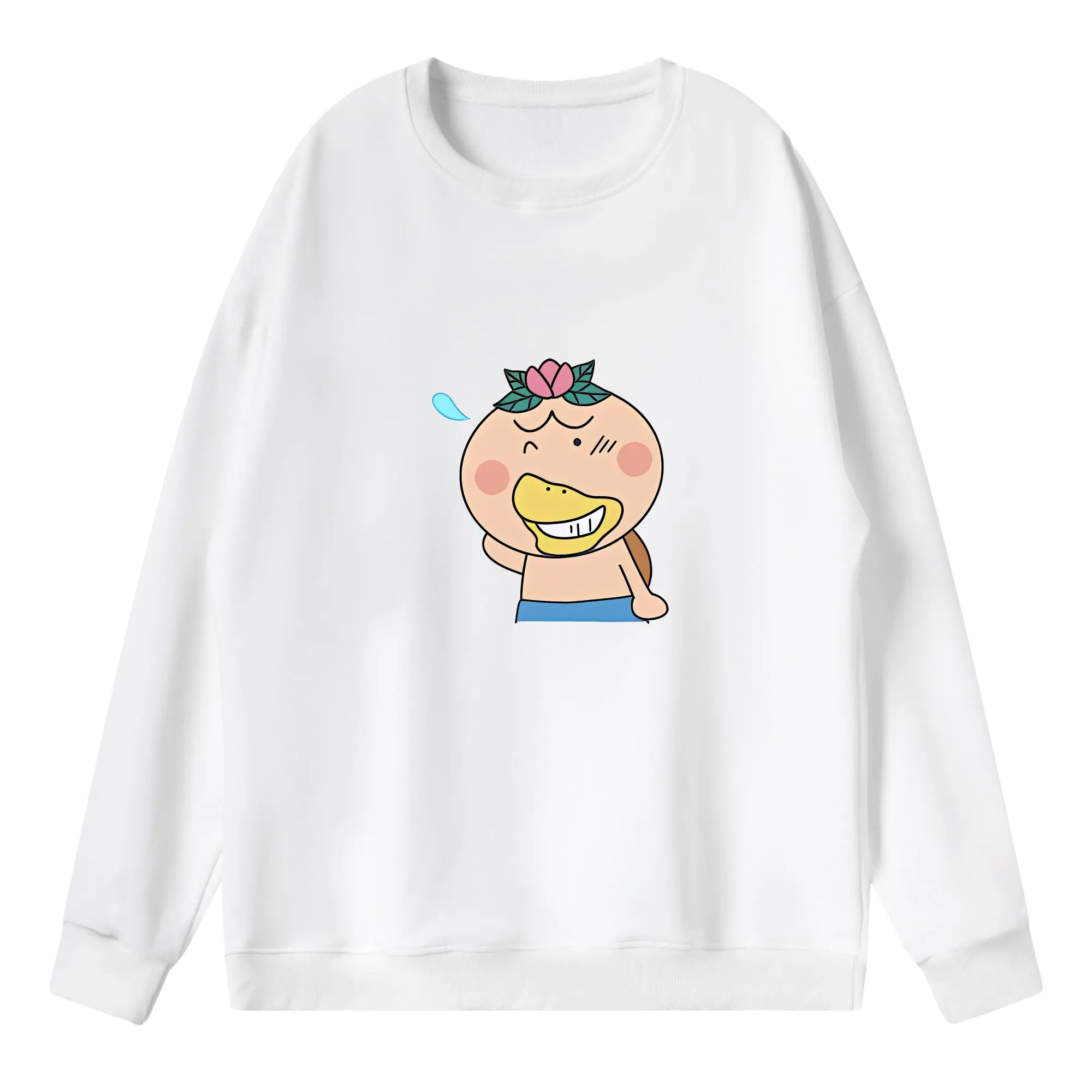 はなかっぱ グッズ,はなかっぱ - 薄手 クルーネック スウェット 裏毛260g · ポリエステル 春秋向け カジュアル 男女兼用 · トレーナー デイリー スポーツ 散歩に最適