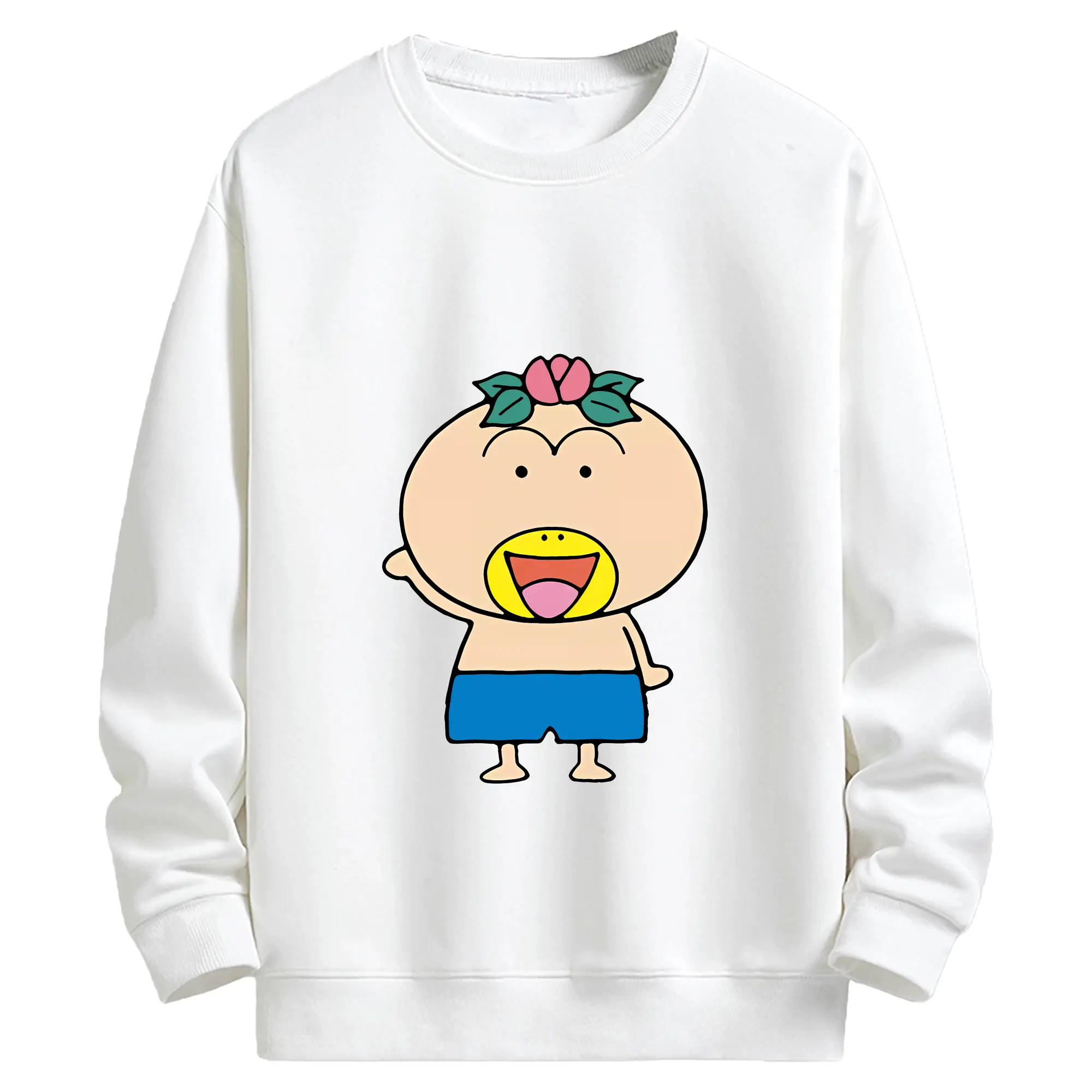 はなかっぱ グッズ,はなかっぱ - キッズ クルーネックスウェットシャツ ・ フロントプリント ・ 綿80％ ポリエステル20％ ・ 快適 通学 スポーツ 日常使い お散歩用