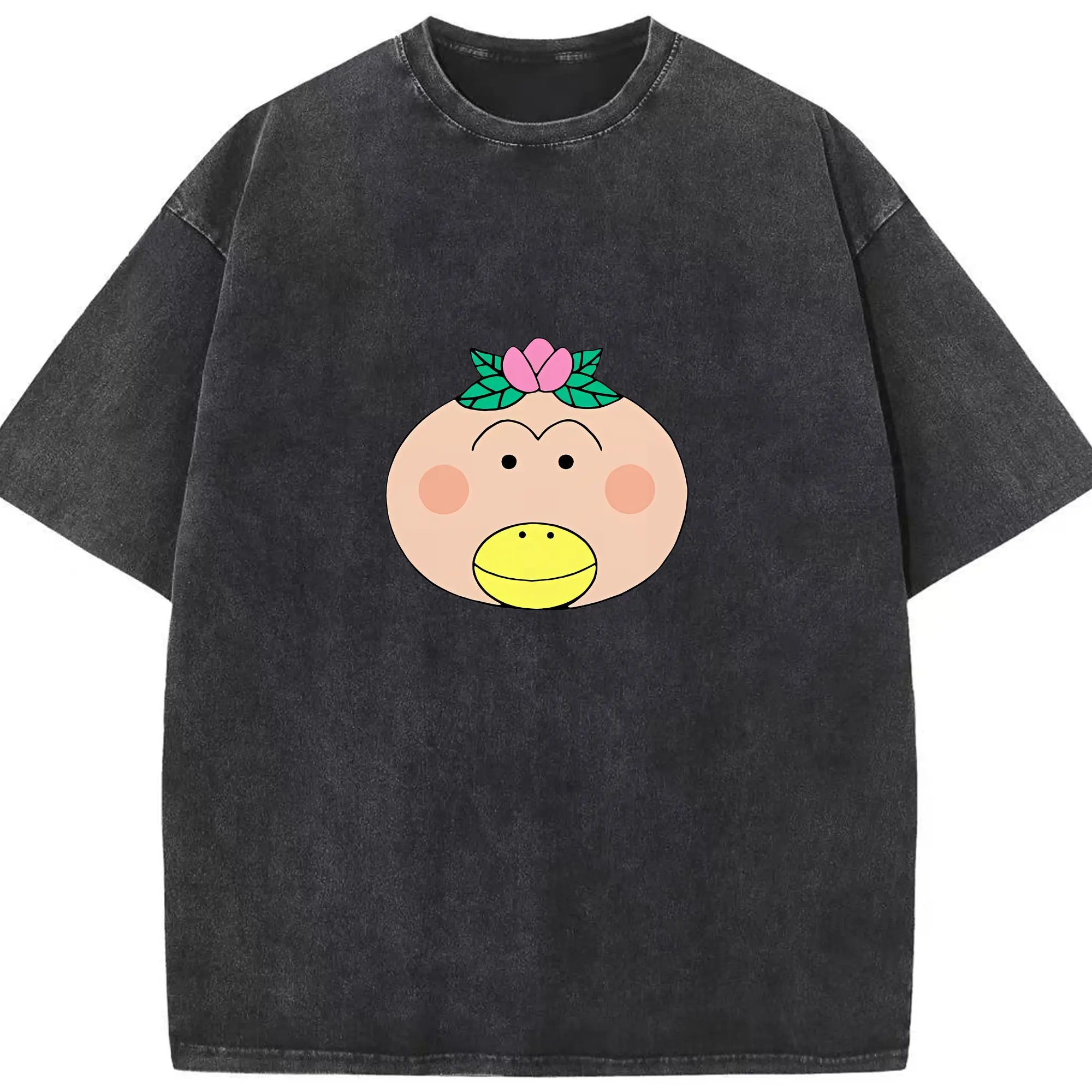 はなかっぱ グッズ,はなかっぱ - 綿100％ ヴィンテージ風 半袖Tシャツ ・ フロントプリント ・ 柔らか肌触り ・ 通気性 快適 ・ スポーツ カジュアル 外出用