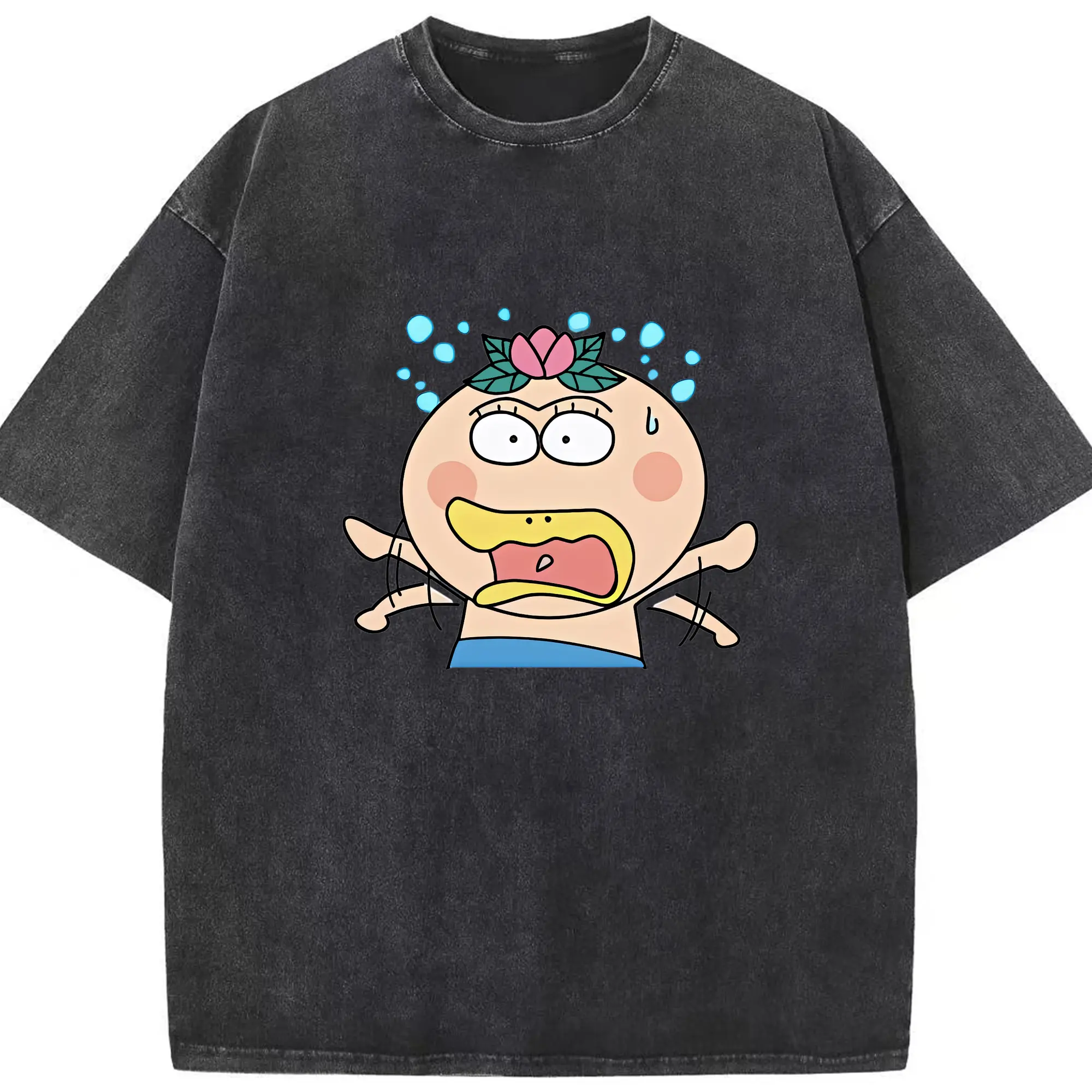 はなかっぱ グッズ,はなかっぱ - 綿100％ ヴィンテージ風 半袖Tシャツ ・ フロントプリント ・ 柔らか肌触り ・ 通気性 快適 ・ スポーツ カジュアル 外出用