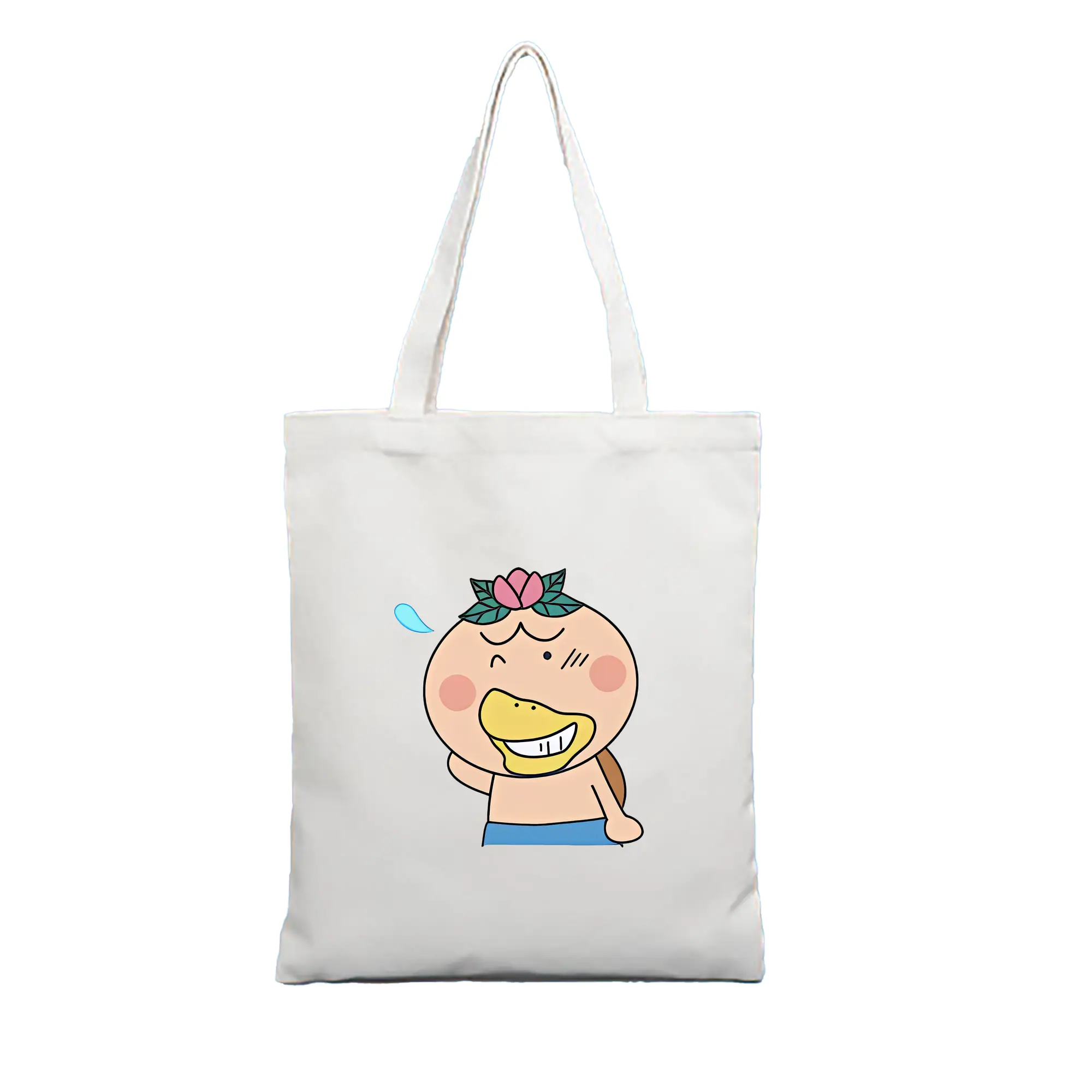 はなかっぱ グッズ,はなかっぱ - 縦型キャンバス手提げバッグ（トートバッグ） ・ キャンバス素材 ・ ショッピング用 ・ 軽量 丈夫 お手入れ簡単