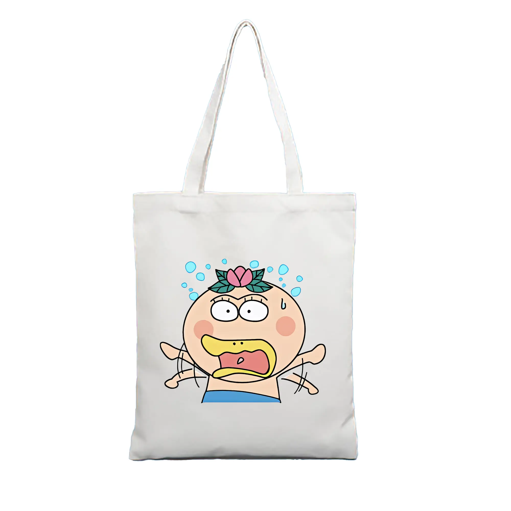 はなかっぱ グッズ,はなかっぱ - 縦型キャンバス手提げバッグ（トートバッグ） ・ キャンバス素材 ・ ショッピング用 ・ 軽量 丈夫 お手入れ簡単