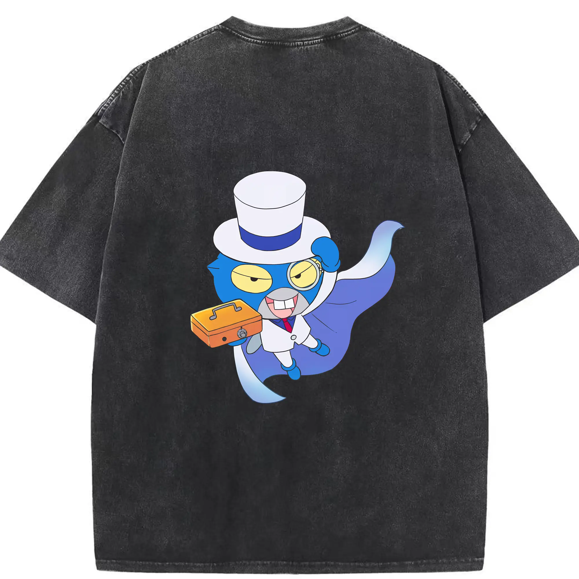 はなかっぱ グッズ,ガリゾー - 綿100％ ヴィンテージ風 半袖Tシャツ ・ 背面プリント ・ 柔らか肌触り ・ 通気性 快適 ・ スポーツ カジュアル 外出用