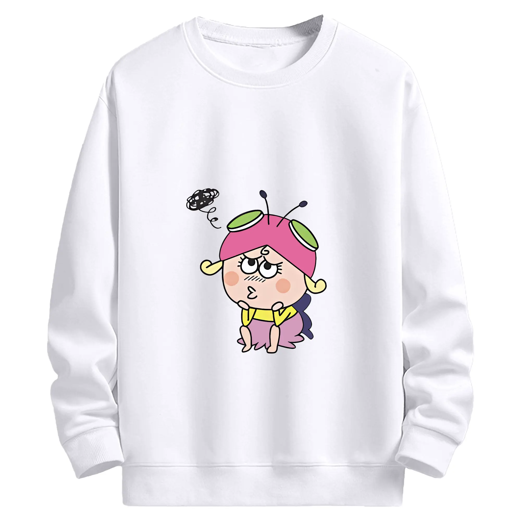 はなかっぱ グッズ,アゲルちゃん - 高品質 クルーネック スウェット ・ コットン59％ ポリエステル41％ ・ ユニセックス 長袖 トレーナー ・ カジュアル デイリー スポーツ 散歩用