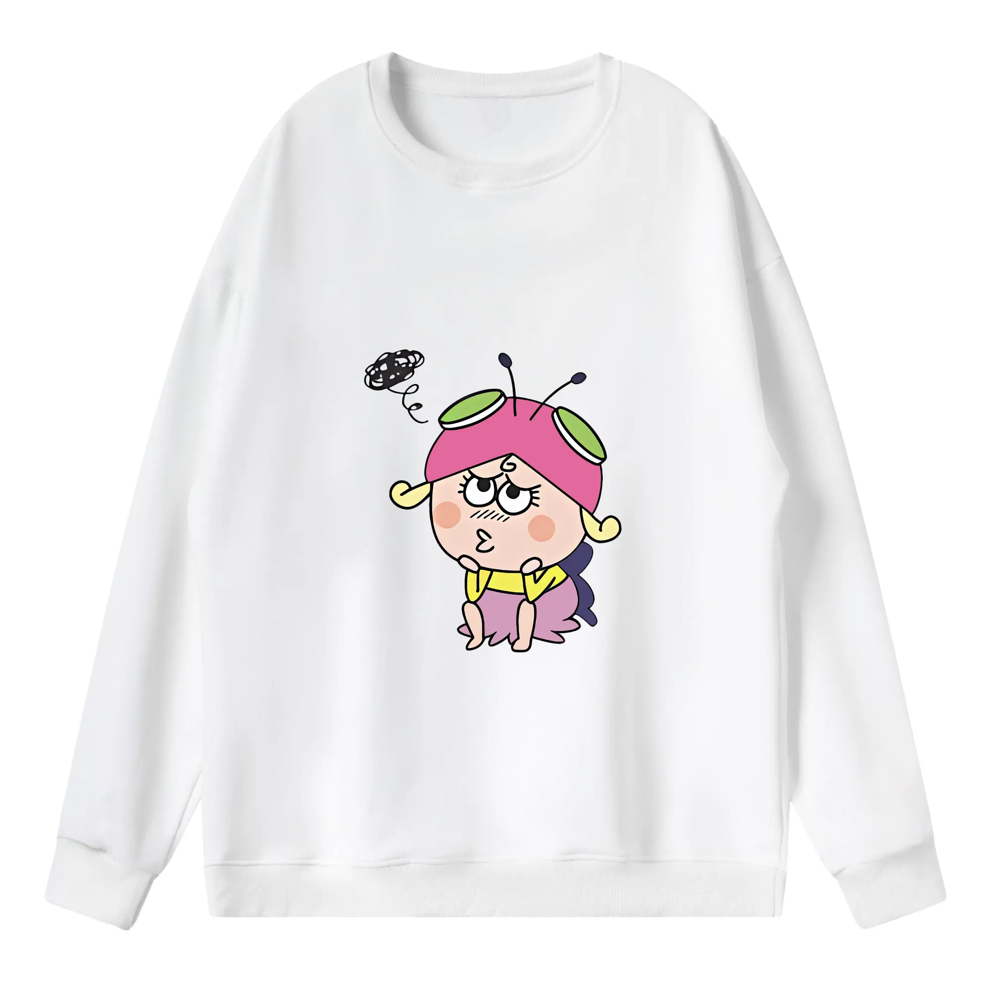 はなかっぱ グッズ,アゲルちゃん - 薄手 クルーネック スウェット 裏毛260g · ポリエステル 春秋向け カジュアル 男女兼用 · トレーナー デイリー スポーツ 散歩に最適