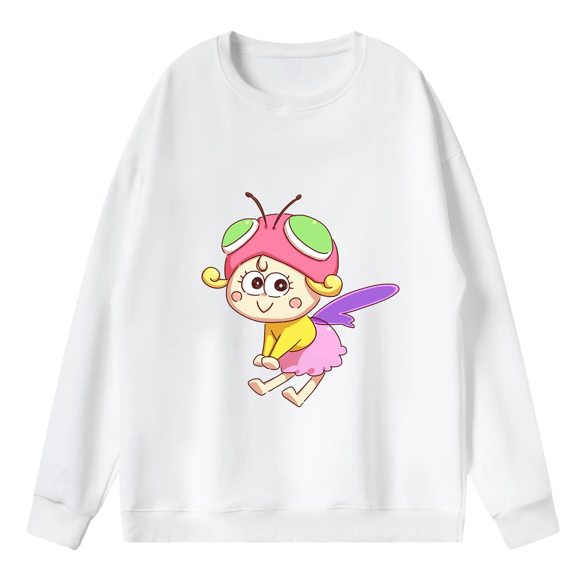 はなかっぱ グッズ,アゲルちゃん - 薄手 クルーネック スウェット 裏毛260g · ポリエステル 春秋向け カジュアル 男女兼用 · トレーナー デイリー スポーツ 散歩に最適