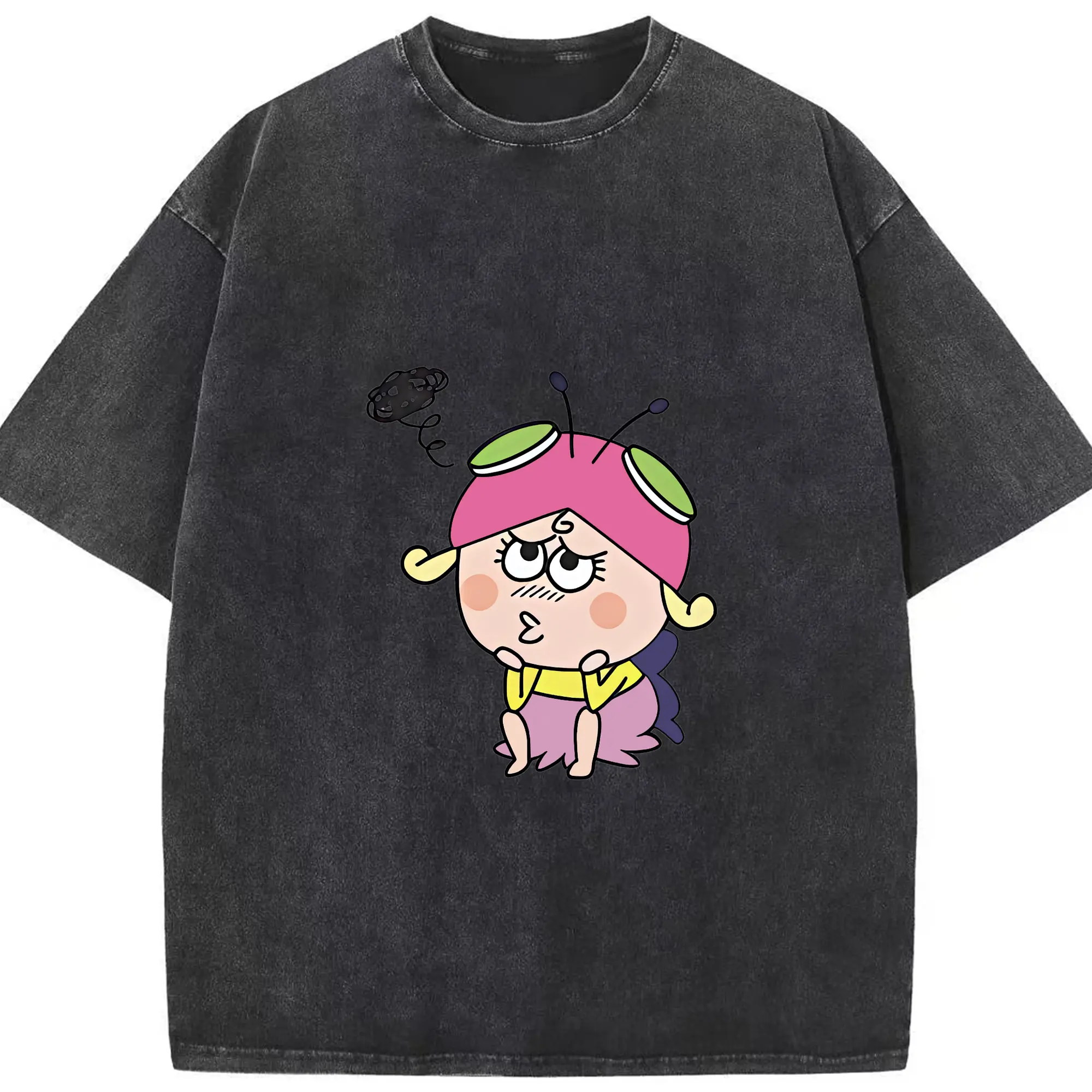 はなかっぱ グッズ,アゲルちゃん - 綿100％ ヴィンテージ風 半袖Tシャツ ・ フロントプリント ・ 柔らか肌触り ・ 通気性 快適 ・ スポーツ カジュアル 外出用