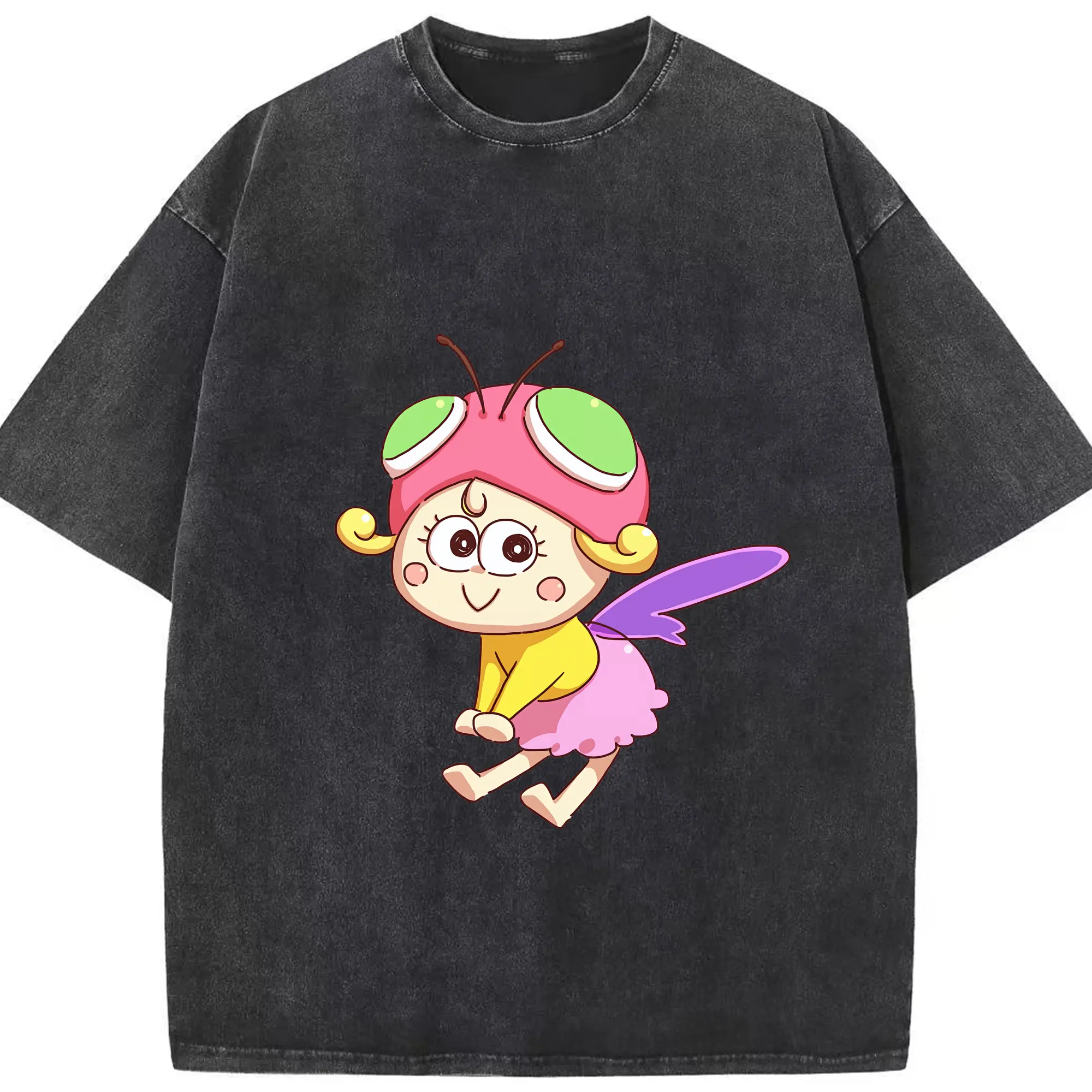 はなかっぱ グッズ,アゲルちゃん - 綿100％ ヴィンテージ風 半袖Tシャツ ・ フロントプリント ・ 柔らか肌触り ・ 通気性 快適 ・ スポーツ カジュアル 外出用