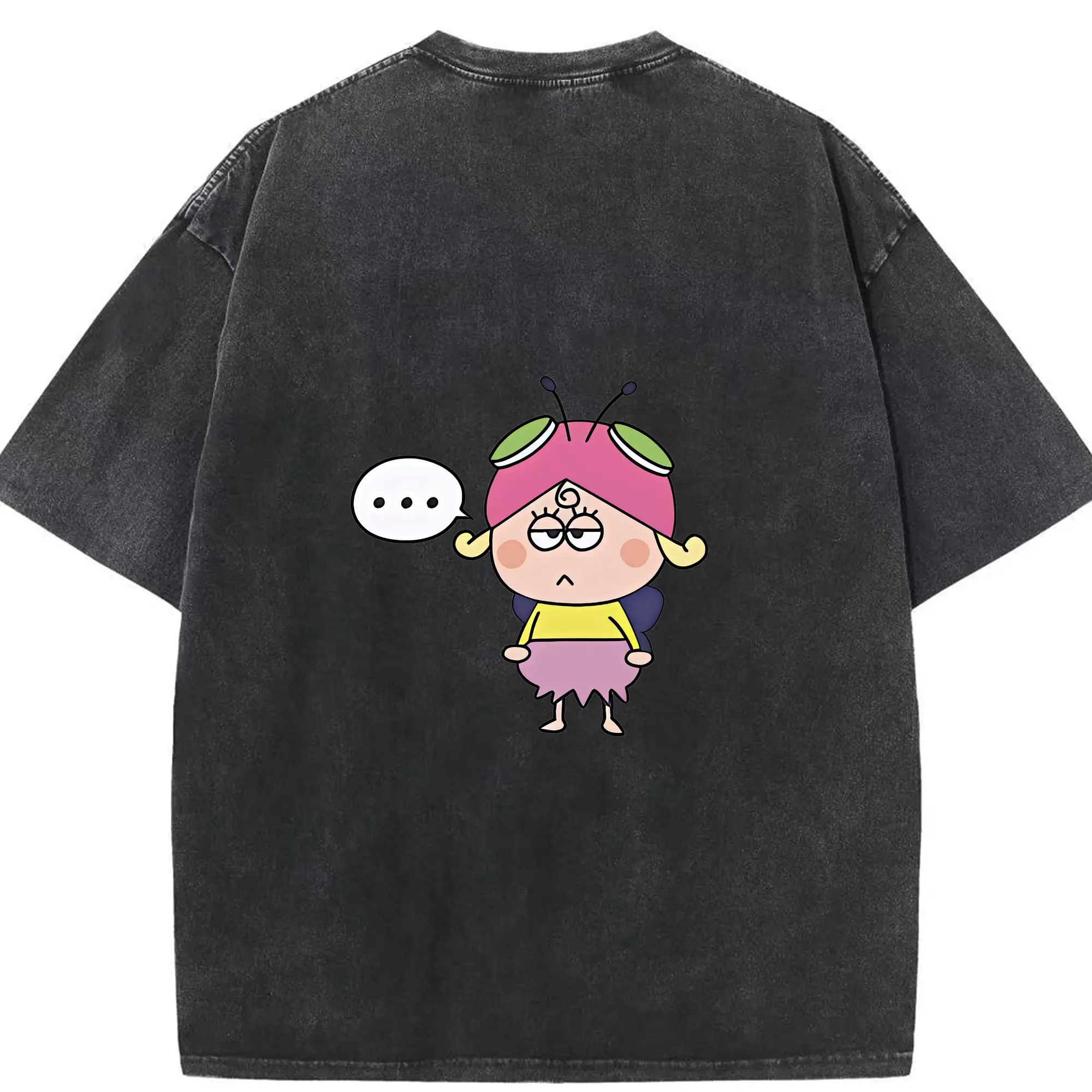 はなかっぱ グッズ,アゲルちゃん - 綿100％ ヴィンテージ風 半袖Tシャツ ・ 背面プリント ・ 柔らか肌触り ・ 通気性 快適 ・ スポーツ カジュアル 外出用
