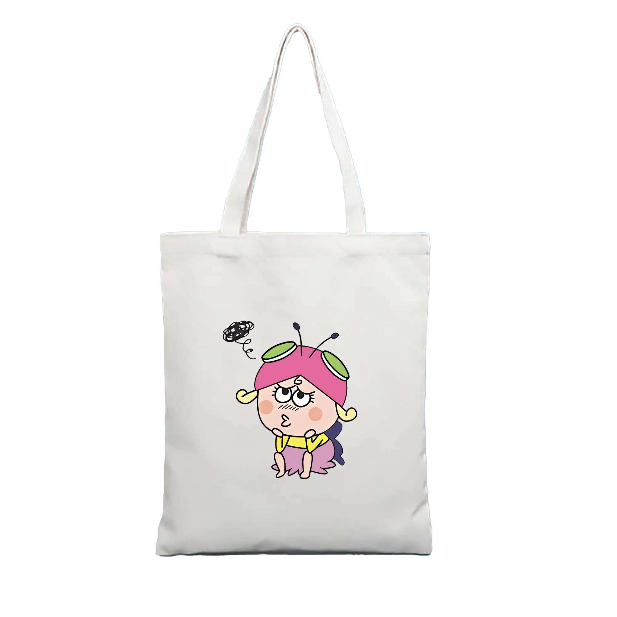 はなかっぱ グッズ,アゲルちゃん - 縦型キャンバス手提げバッグ（トートバッグ） ・ キャンバス素材 ・ ショッピング用 ・ 軽量 丈夫 お手入れ簡単