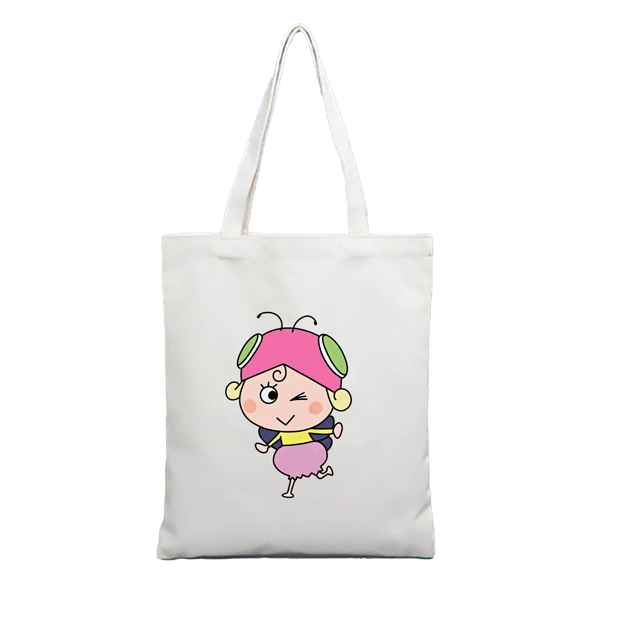 はなかっぱ グッズ,アゲルちゃん - 縦型キャンバス手提げバッグ（トートバッグ） ・ キャンバス素材 ・ ショッピング用 ・ 軽量 丈夫 お手入れ簡単