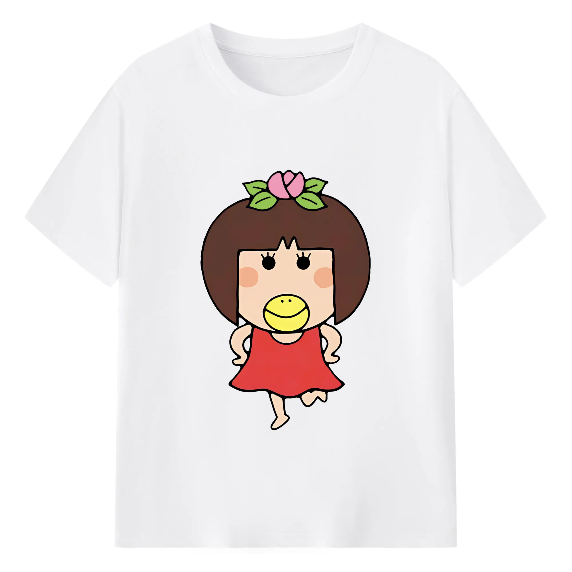 はなかっぱ グッズ,ももかっぱちゃん - 綿100％ 半袖Tシャツ ・ フロントプリント ・ 快適 通気性 ・ 日常使い 散歩 スポーツ用