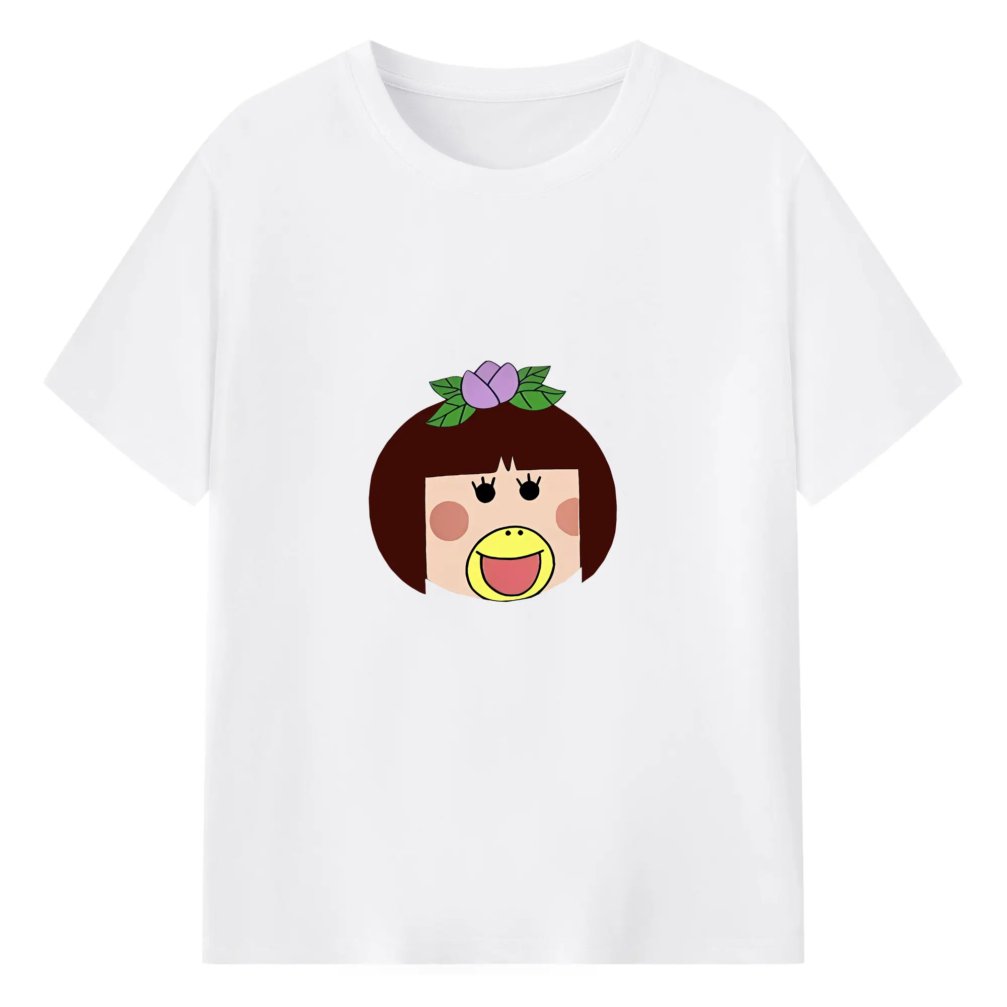 はなかっぱ グッズ,ももかっぱちゃん - 綿100％ 半袖Tシャツ ・ フロントプリント ・ 快適 通気性 ・ 日常使い 散歩 スポーツ用