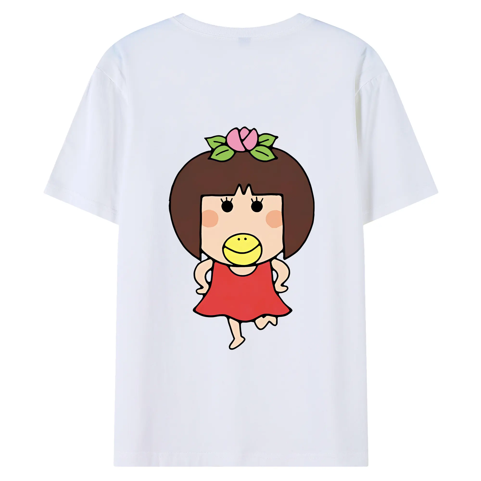 はなかっぱ グッズ,ももかっぱちゃん - 綿100％ 半袖Tシャツ ・ バックプリント ・ 快適 通気性 ・ 日常使い 散歩 スポーツ用