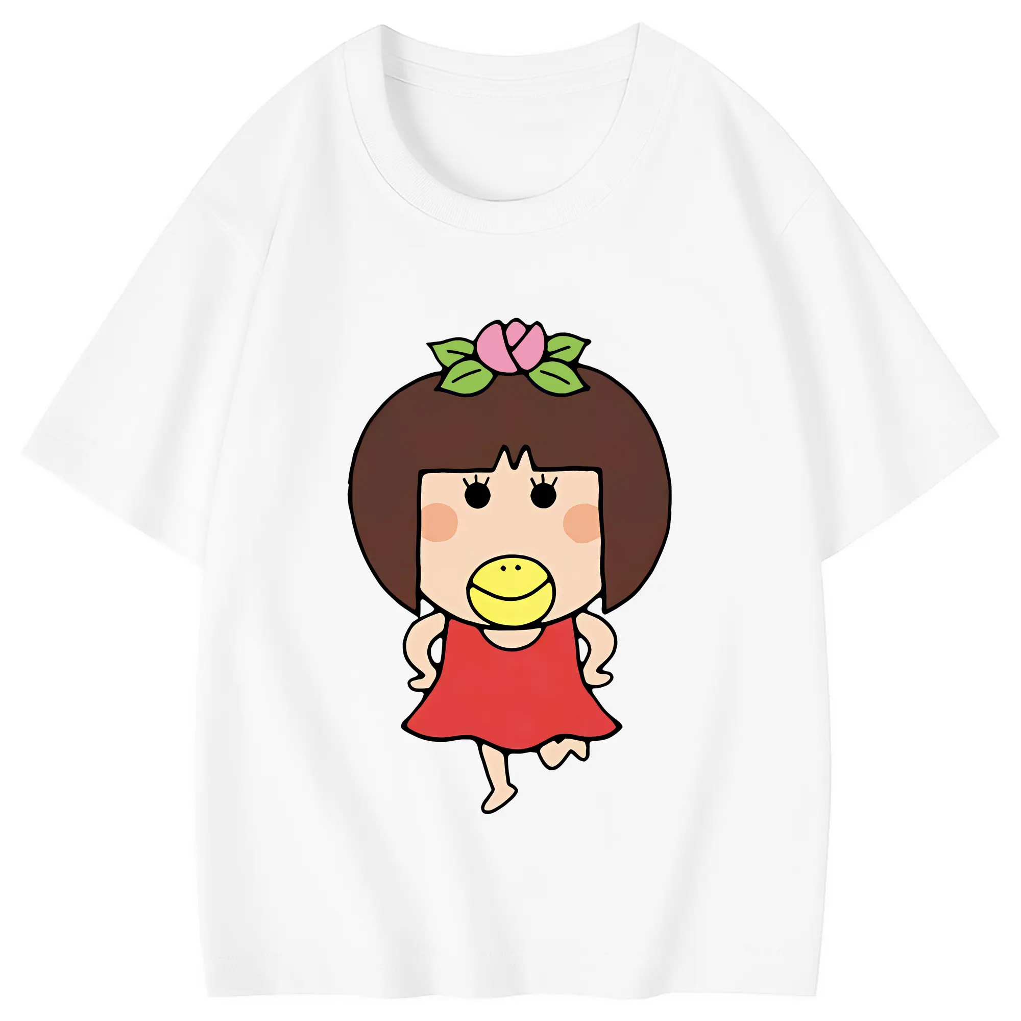 はなかっぱ グッズ,ももかっぱちゃん - 綿100％ キッズTシャツ ・ フロントプリント ・ 快適 通気性 ・ スポーツ カジュアル 散歩用