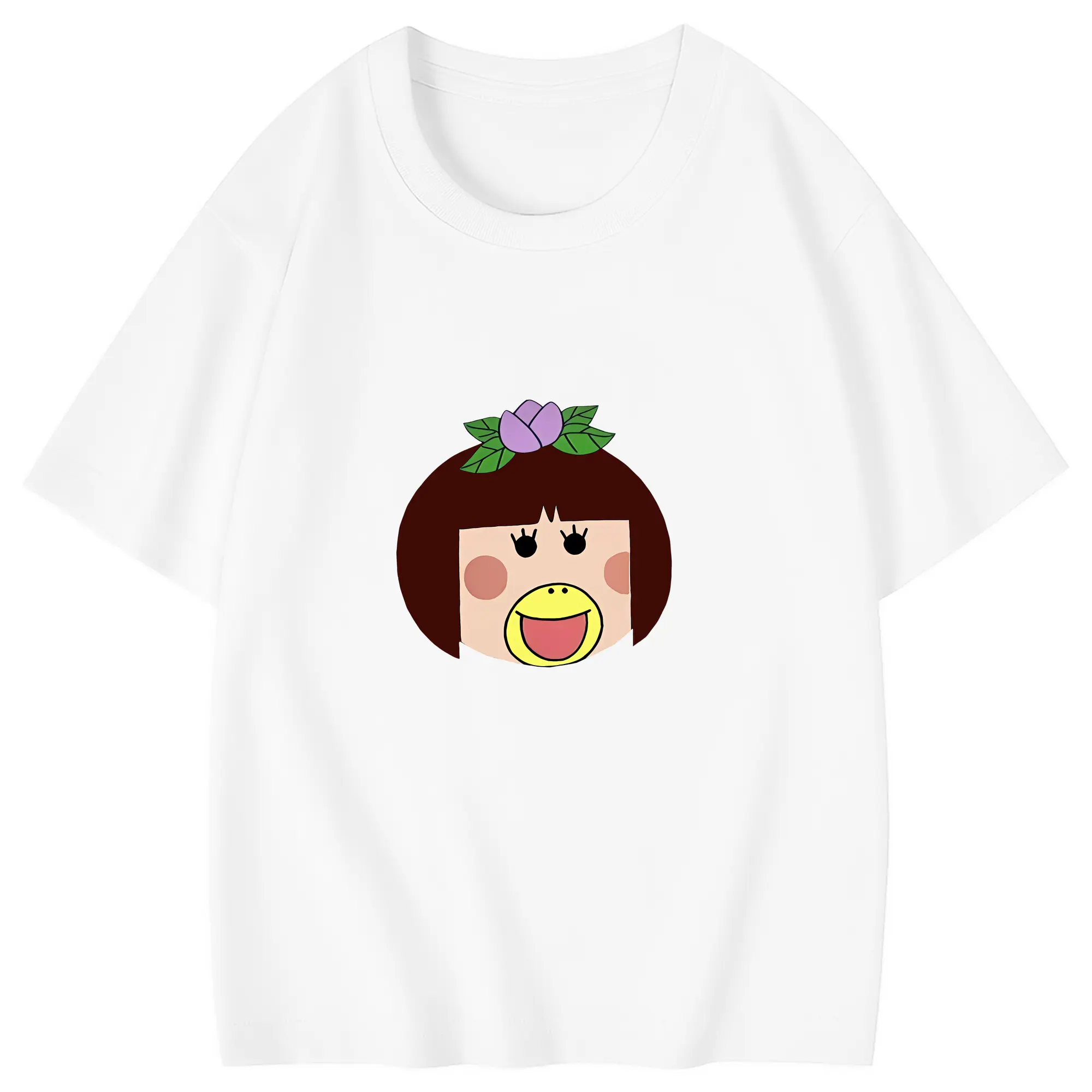 はなかっぱ グッズ,ももかっぱちゃん - 綿100％ キッズTシャツ ・ フロントプリント ・ 快適 通気性 ・ スポーツ カジュアル 散歩用
