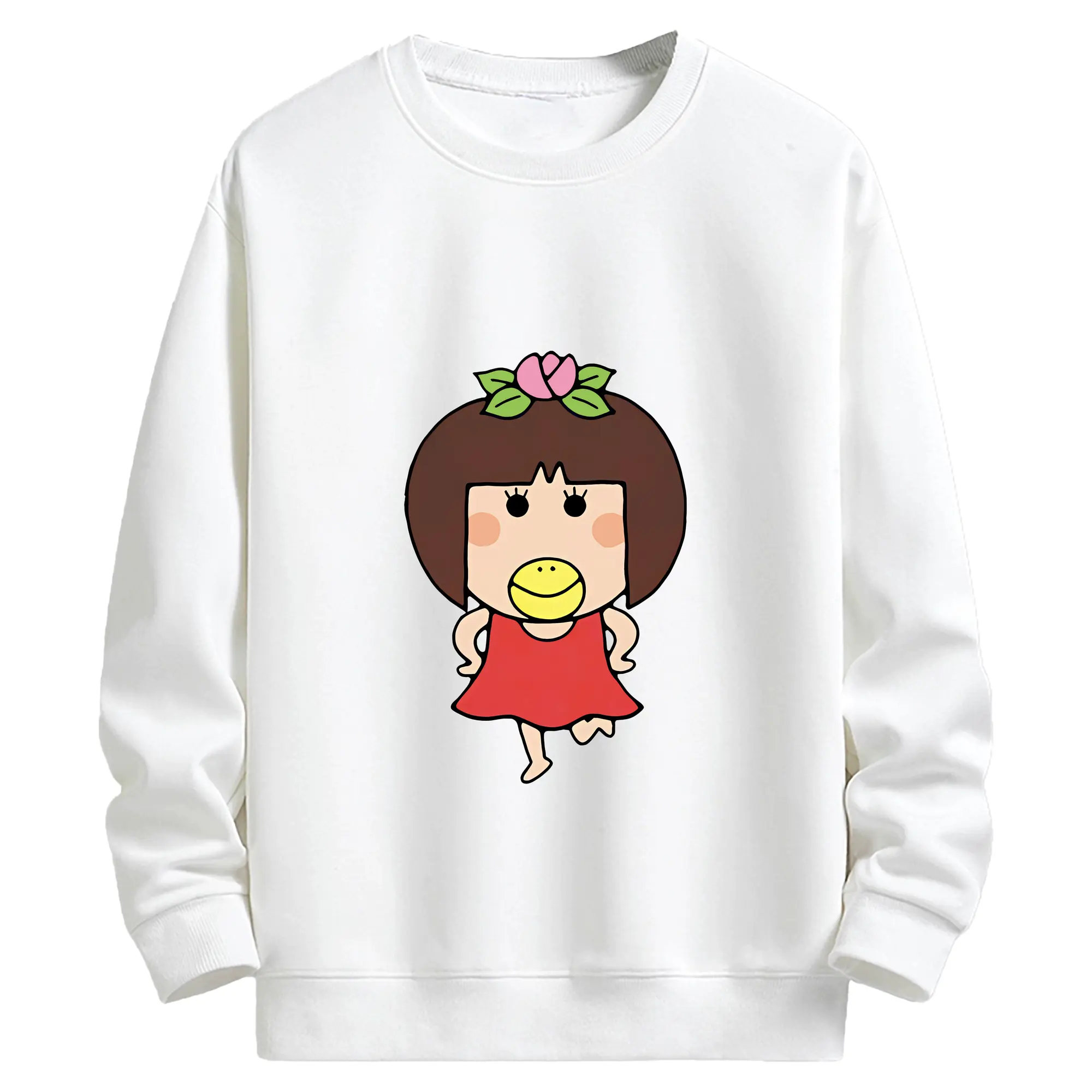 はなかっぱ グッズ,ももかっぱちゃん - キッズ クルーネックスウェットシャツ ・ フロントプリント ・ 綿80％ ポリエステル20％ ・ 快適 通学 スポーツ 日常使い お散歩用