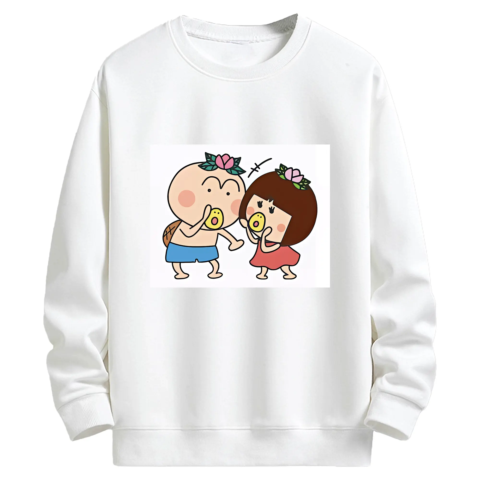 はなかっぱ グッズ,ももかっぱちゃん - キッズ クルーネックスウェットシャツ ・ フロントプリント ・ 綿80％ ポリエステル20％ ・ 快適 通学 スポーツ 日常使い お散歩用