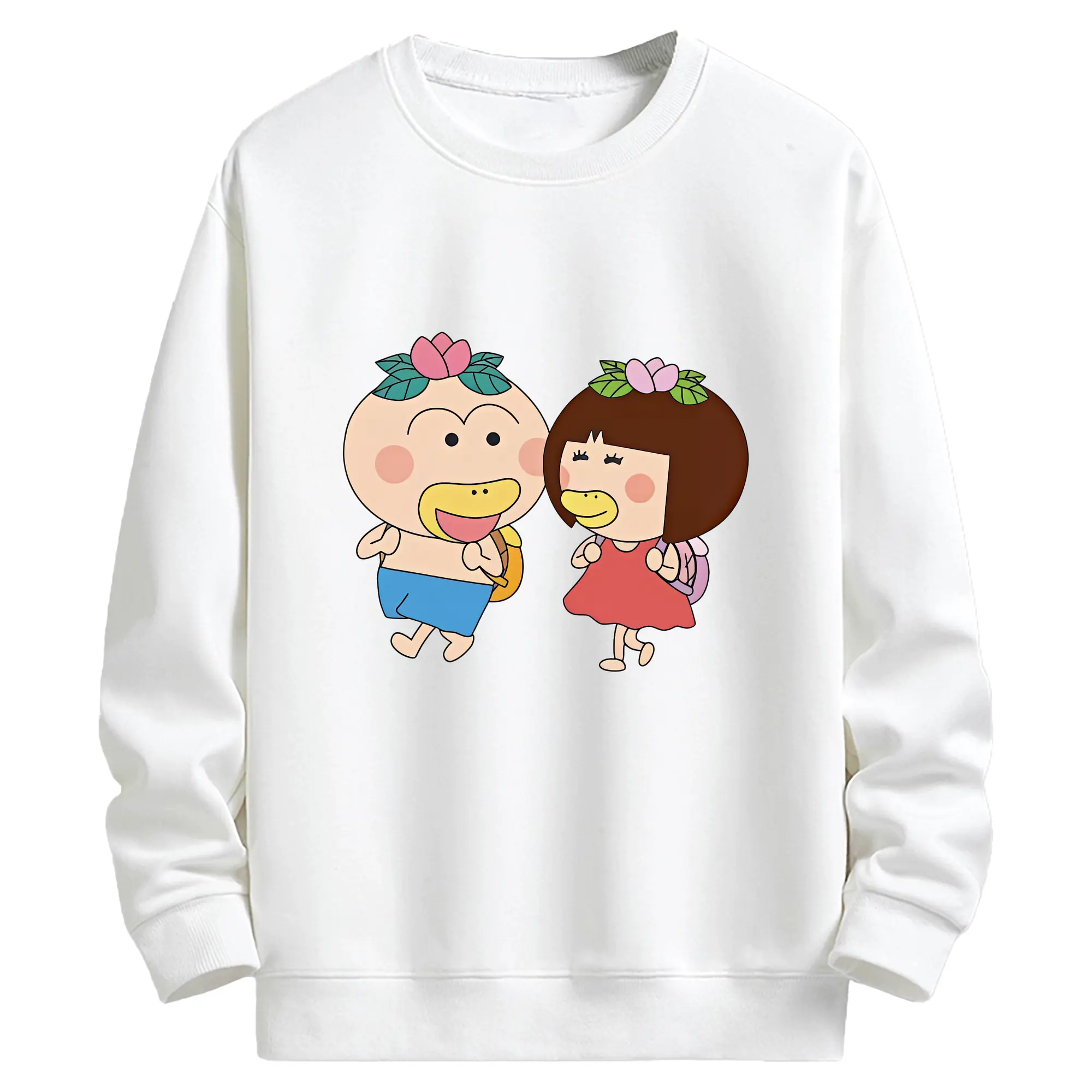 はなかっぱ グッズ,ももかっぱちゃん - キッズ クルーネックスウェットシャツ ・ フロントプリント ・ 綿80％ ポリエステル20％ ・ 快適 通学 スポーツ 日常使い お散歩用