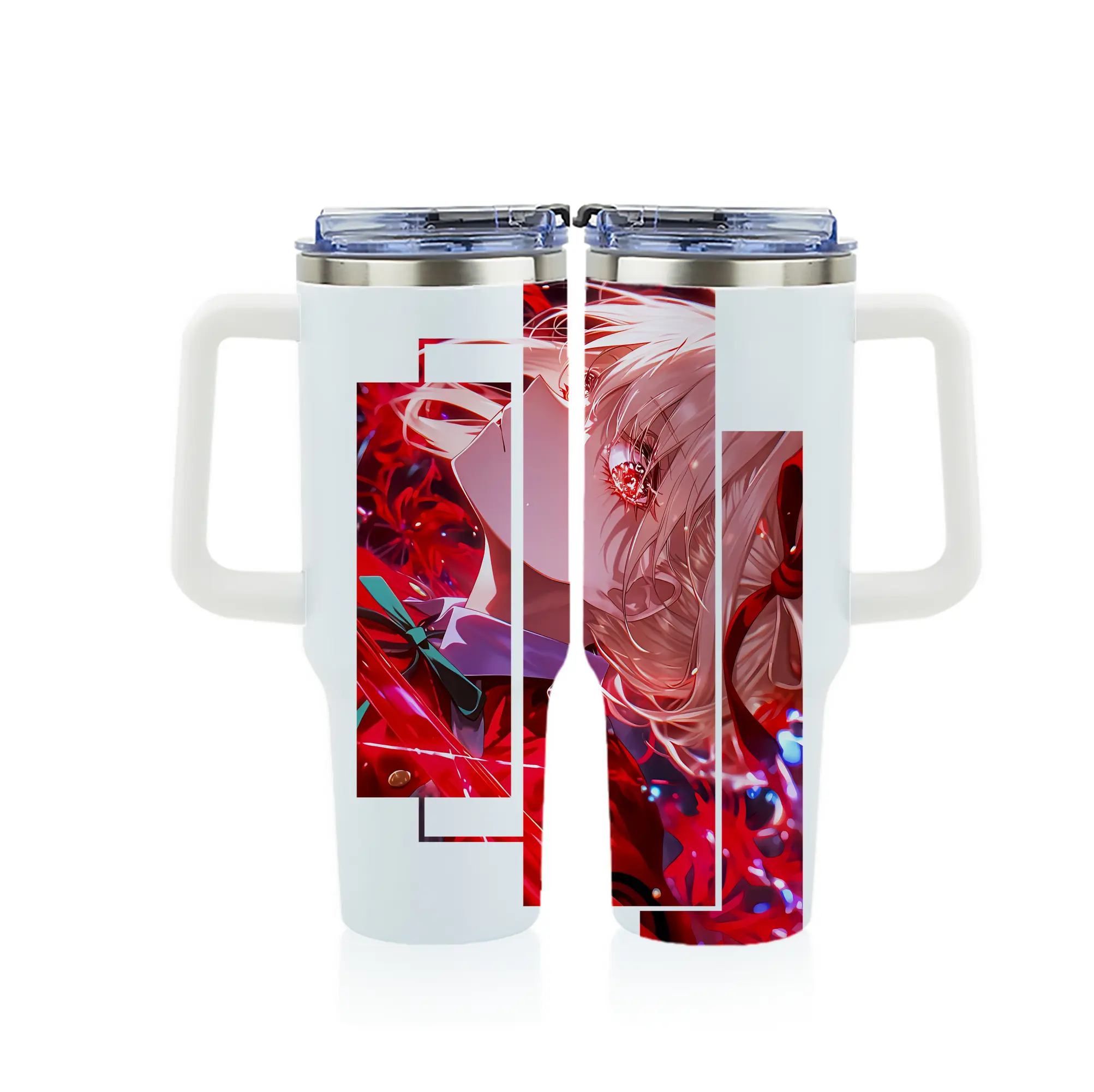 リコリス・リコイル グッズ,錦木千束 - 1200mL フルプリント車用タンブラー ・ 304ステンレス 内側 ・ 201ステンレス 外側 ・ 保温 保冷 ・ 通勤 ドライブ アウトドア用