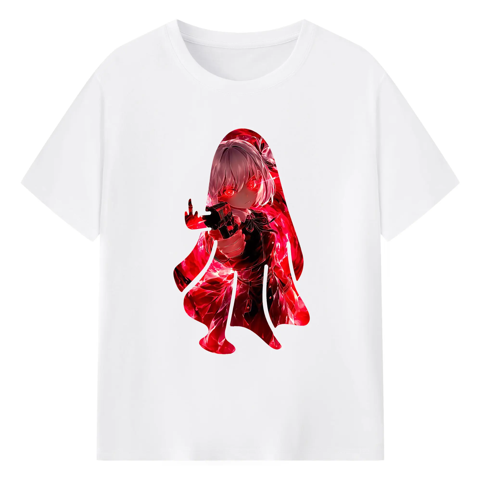 リコリス・リコイル グッズ,錦木千束 - 綿100％ 半袖Tシャツ ・ フロントプリント ・ 快適 通気性 ・ 日常使い 散歩 スポーツ用