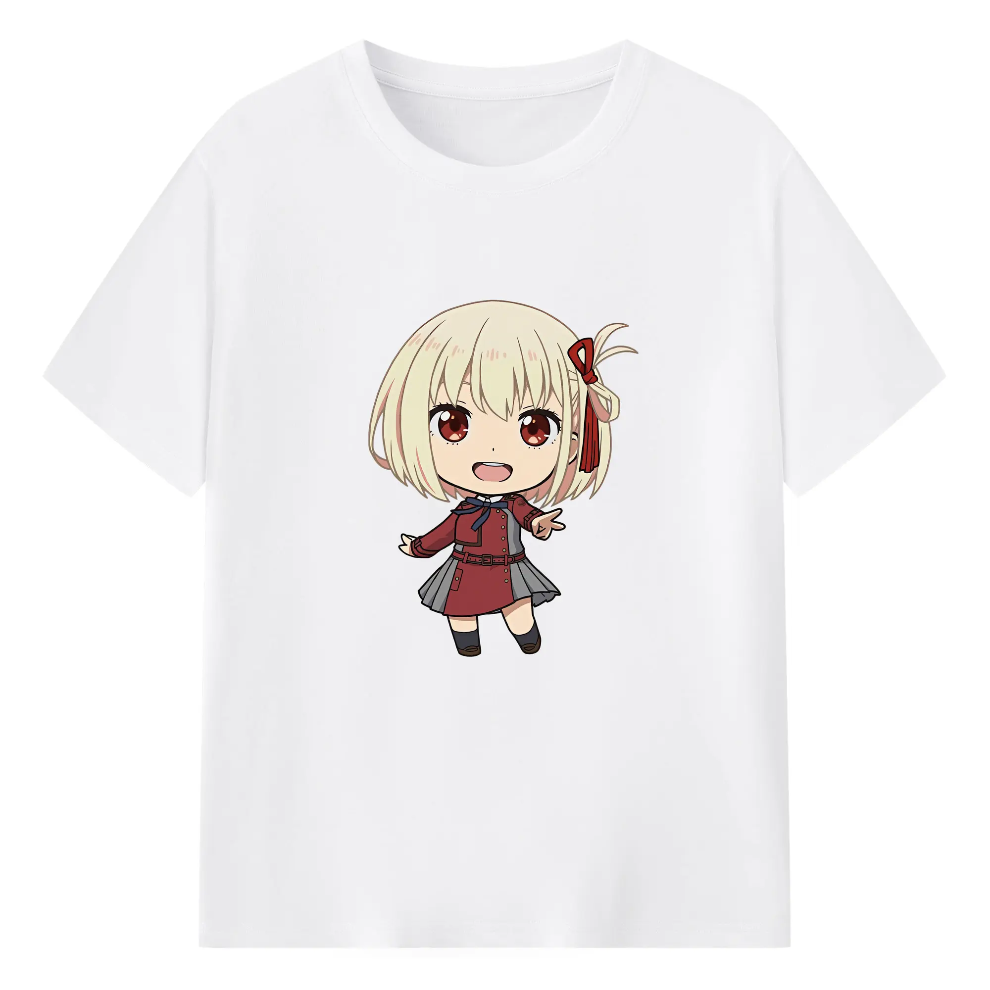 リコリス・リコイル グッズ,錦木千束 - 綿100％ 半袖Tシャツ ・ フロントプリント ・ 快適 通気性 ・ 日常使い 散歩 スポーツ用
