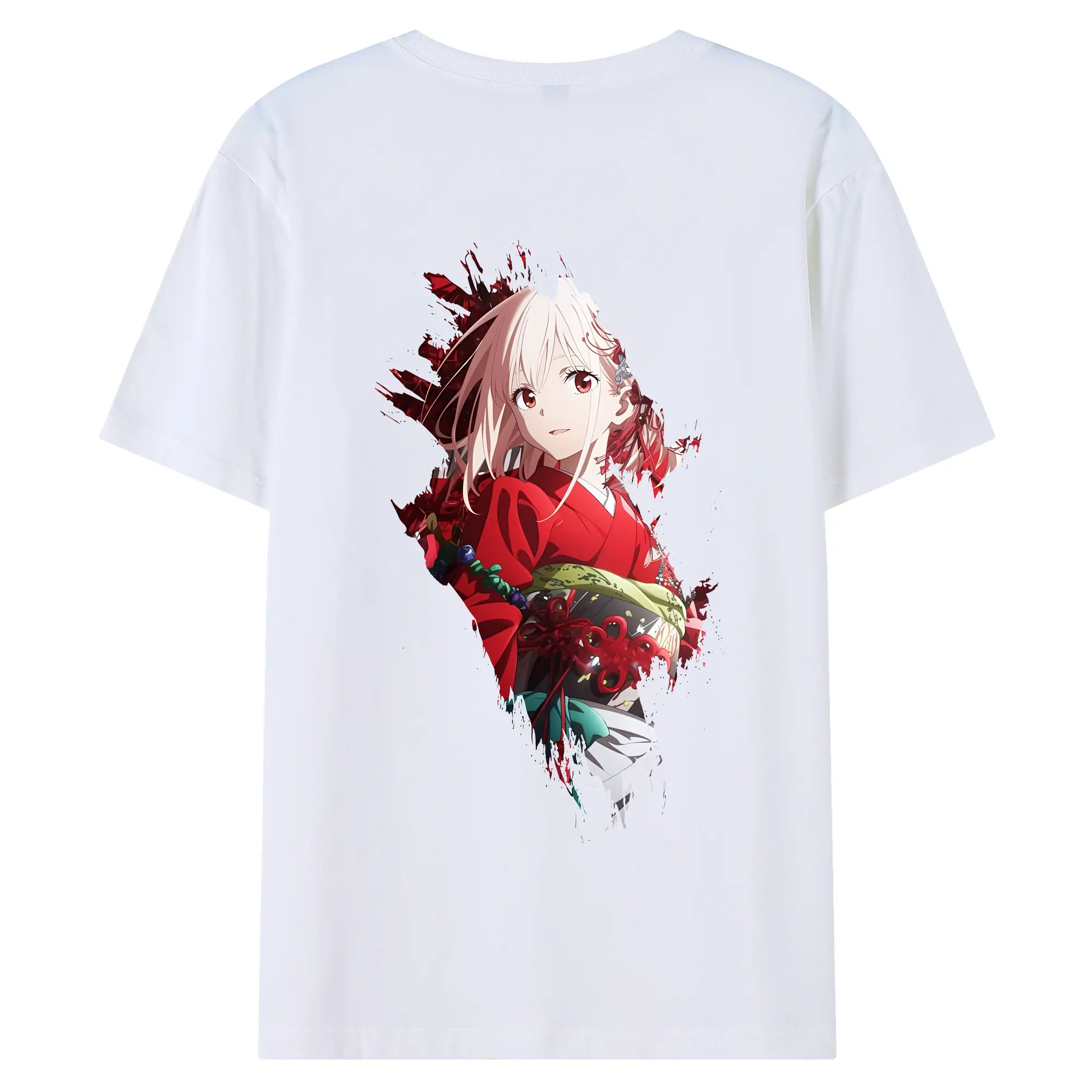リコリス・リコイル グッズ,錦木千束 - 綿100％ 半袖Tシャツ ・ バックプリント ・ 快適 通気性 ・ 日常使い 散歩 スポーツ用