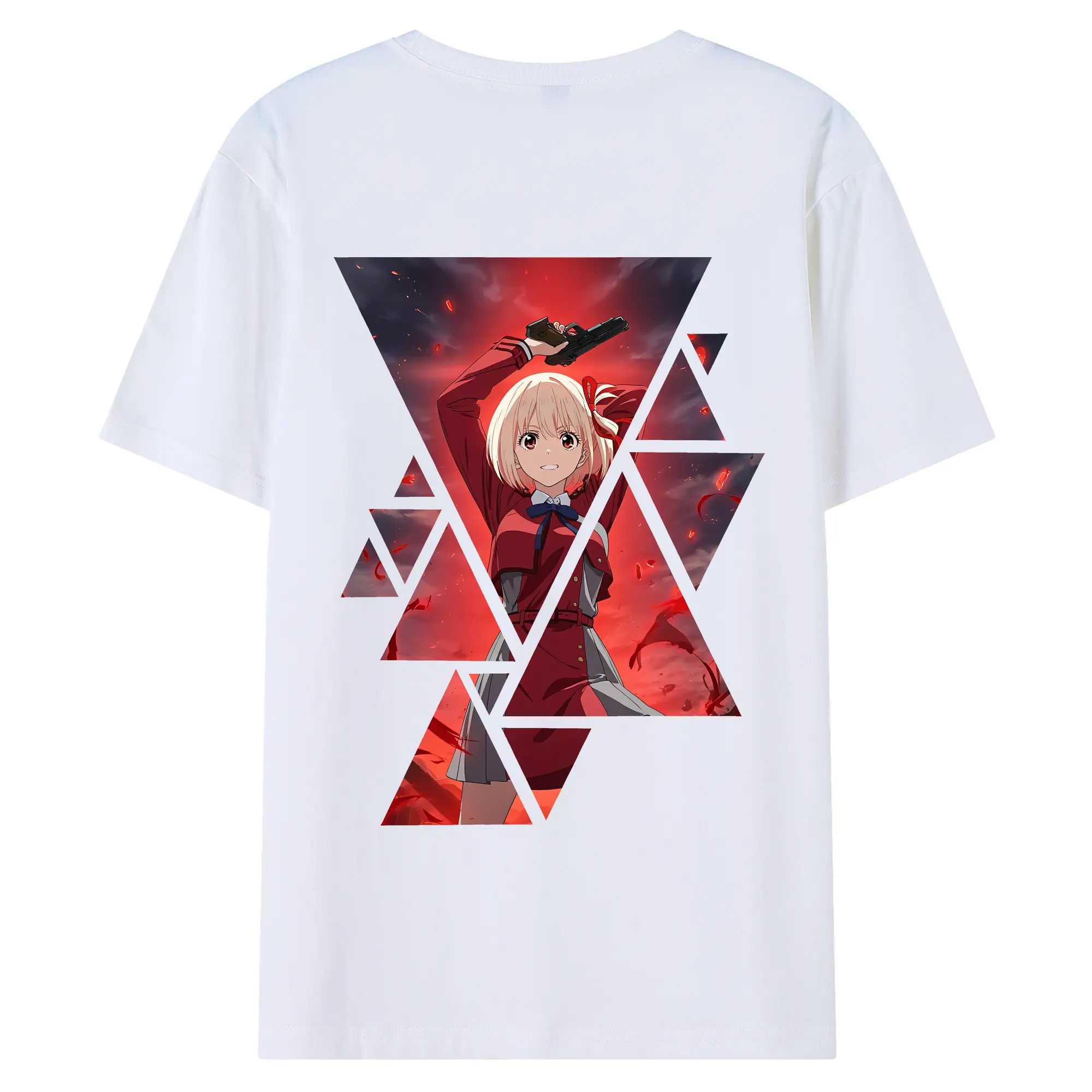 リコリス・リコイル グッズ,錦木千束 - 綿100％ 半袖Tシャツ ・ バックプリント ・ 快適 通気性 ・ 日常使い 散歩 スポーツ用