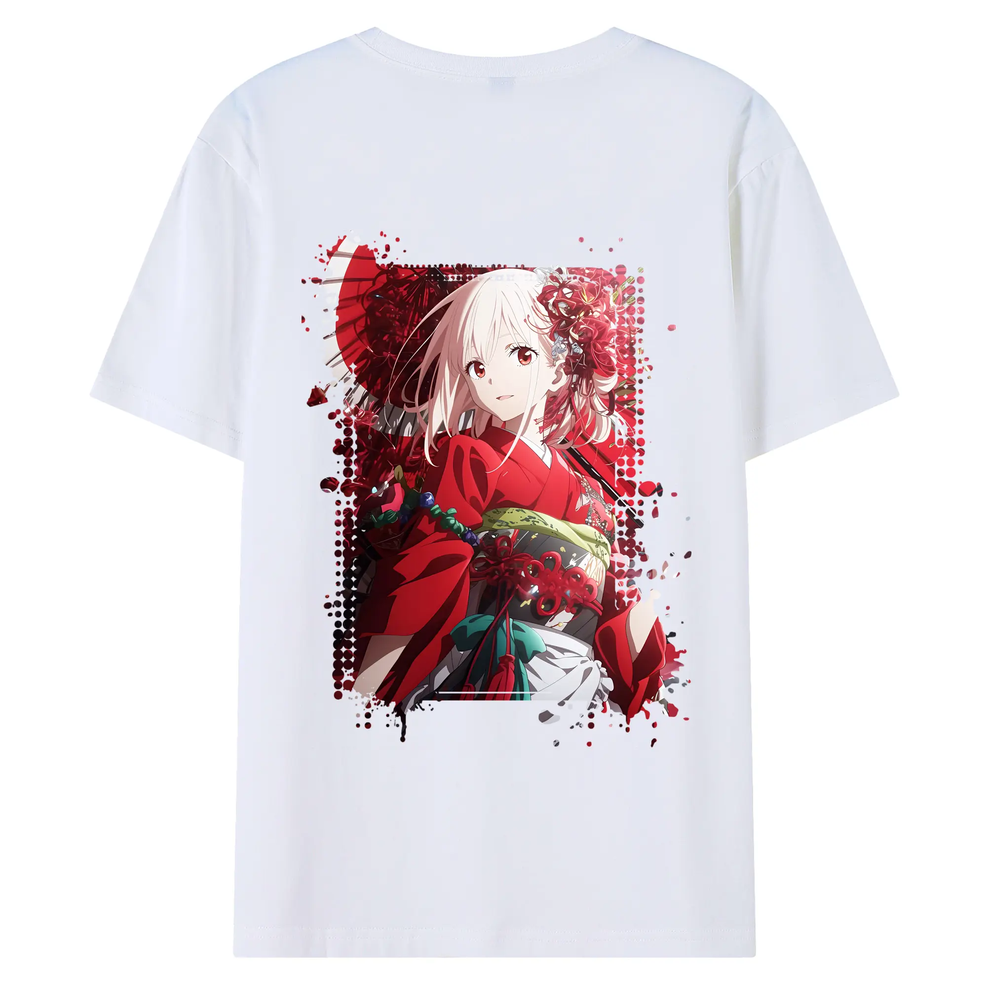 リコリス・リコイル グッズ,錦木千束 - 綿100％ 半袖Tシャツ ・ バックプリント ・ 快適 通気性 ・ 日常使い 散歩 スポーツ用
