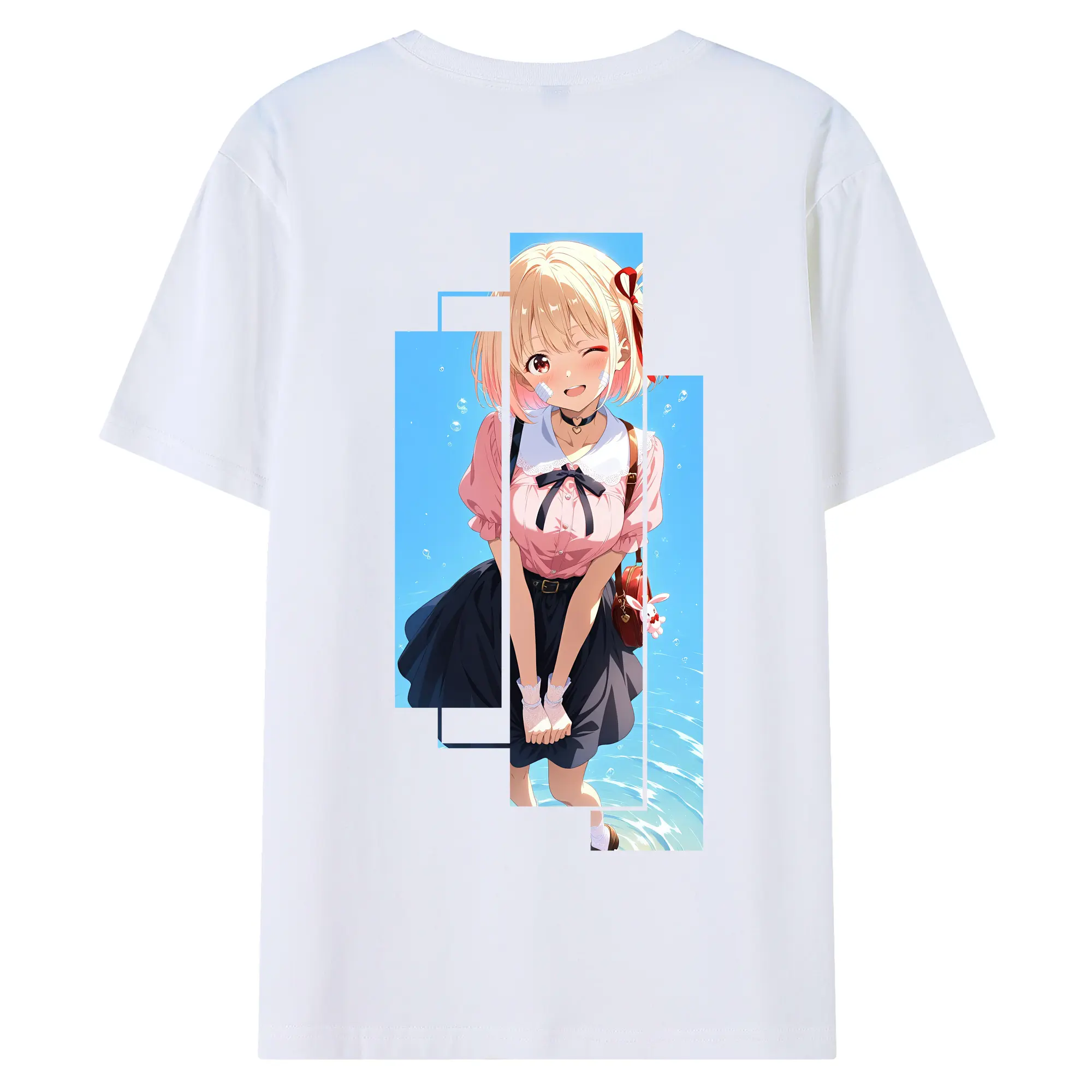 リコリス・リコイル グッズ,錦木千束 - 綿100％ 半袖Tシャツ ・ バックプリント ・ 快適 通気性 ・ 日常使い 散歩 スポーツ用