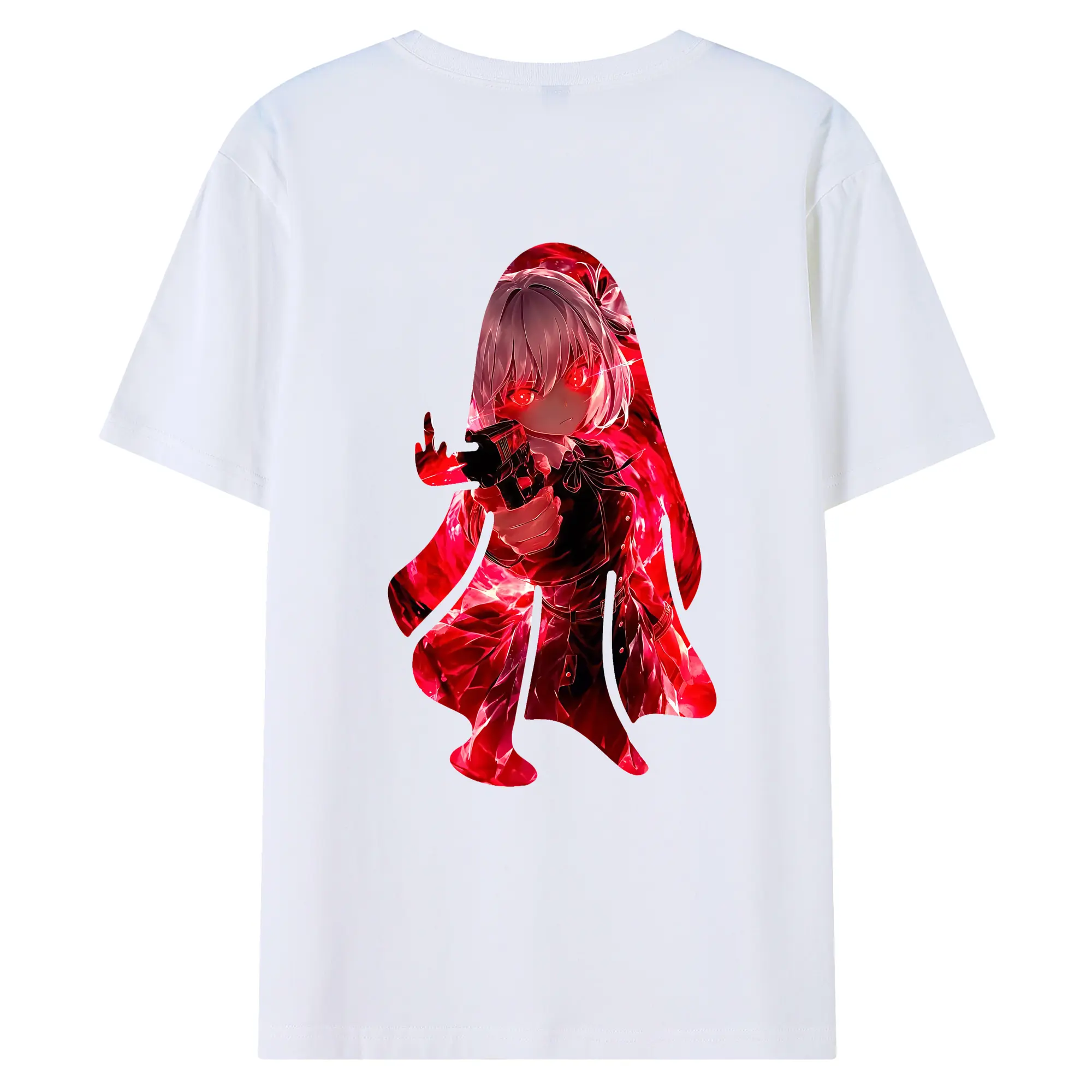 リコリス・リコイル グッズ,錦木千束 - 綿100％ 半袖Tシャツ ・ バックプリント ・ 快適 通気性 ・ 日常使い 散歩 スポーツ用