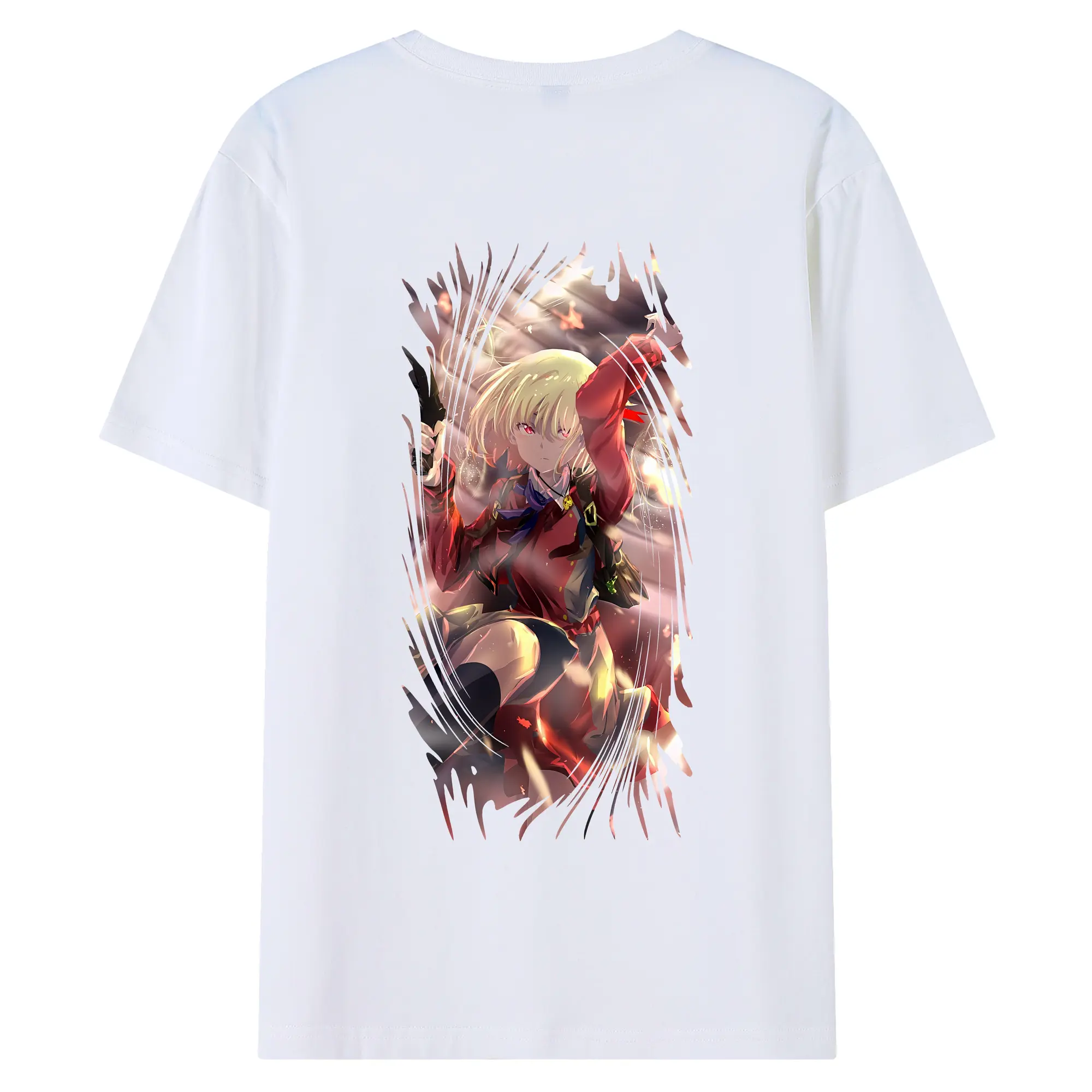 リコリス・リコイル グッズ,錦木千束 - 綿100％ 半袖Tシャツ ・ バックプリント ・ 快適 通気性 ・ 日常使い 散歩 スポーツ用