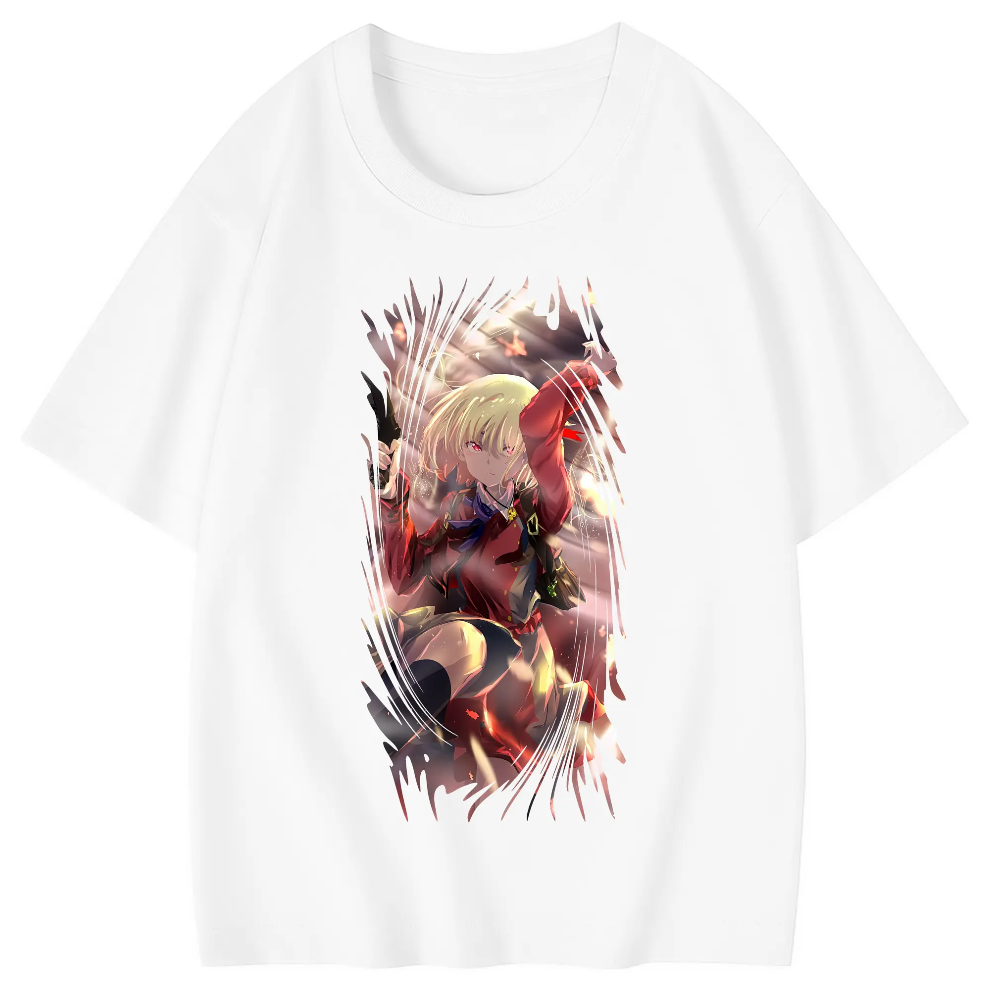 リコリス・リコイル グッズ,錦木千束 - 綿100％ キッズTシャツ ・ フロントプリント ・ 快適 通気性 ・ スポーツ カジュアル 散歩用